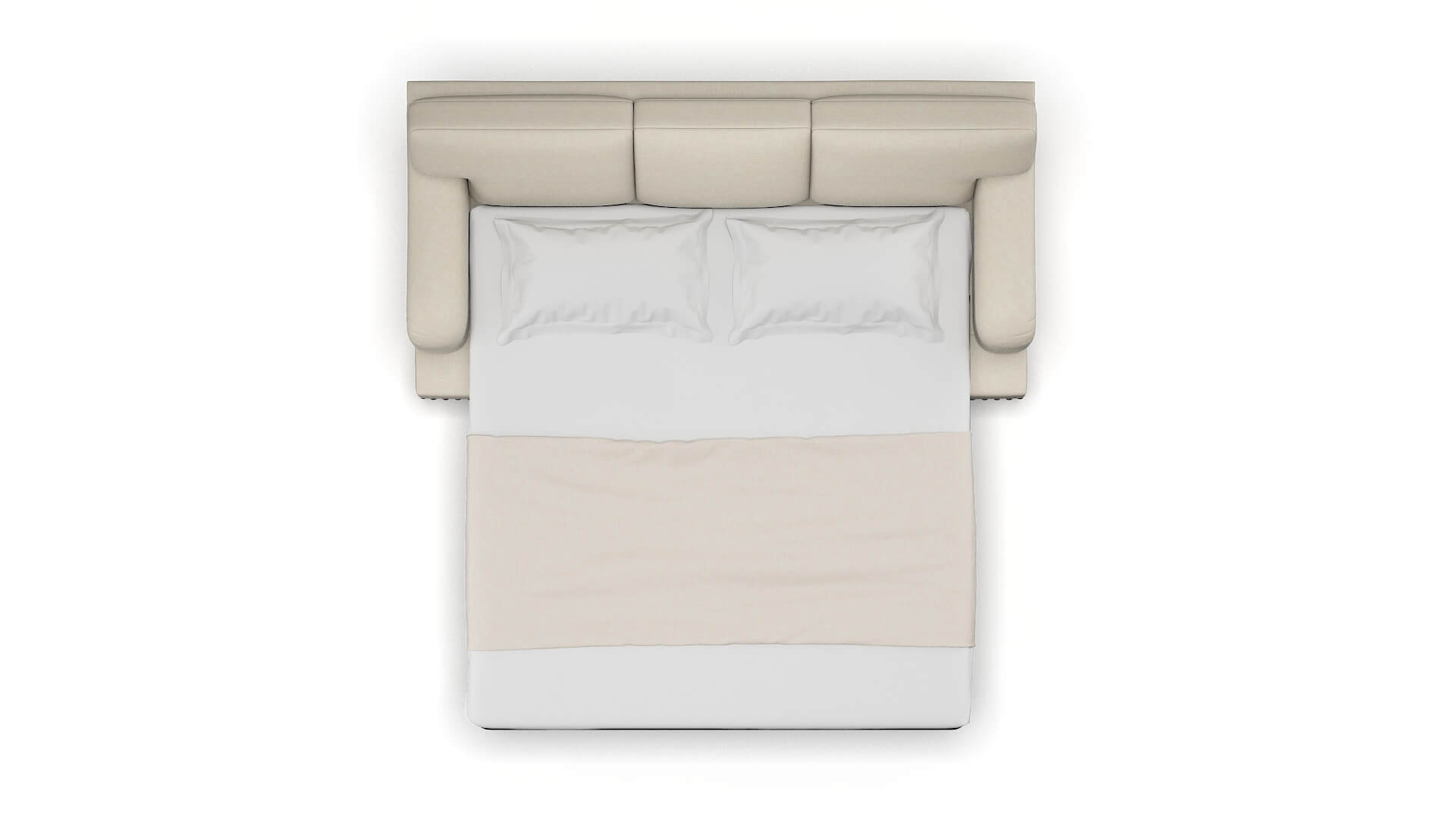 Brighton Keylargo Almond Sofa Sleeper Espresso legs 3