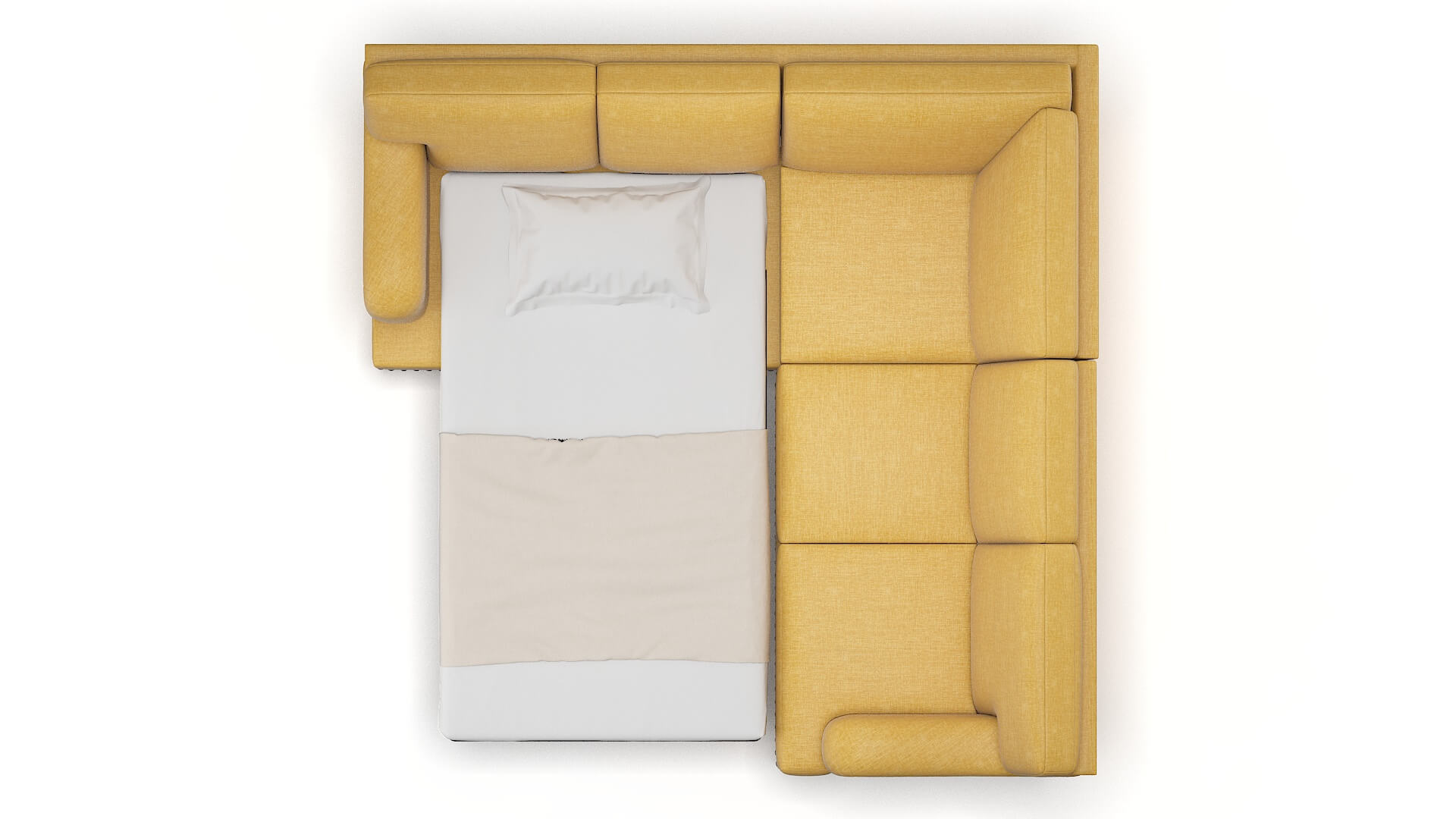 Brighton Keylargo Honey Sectional Sleeper Espresso legs 3