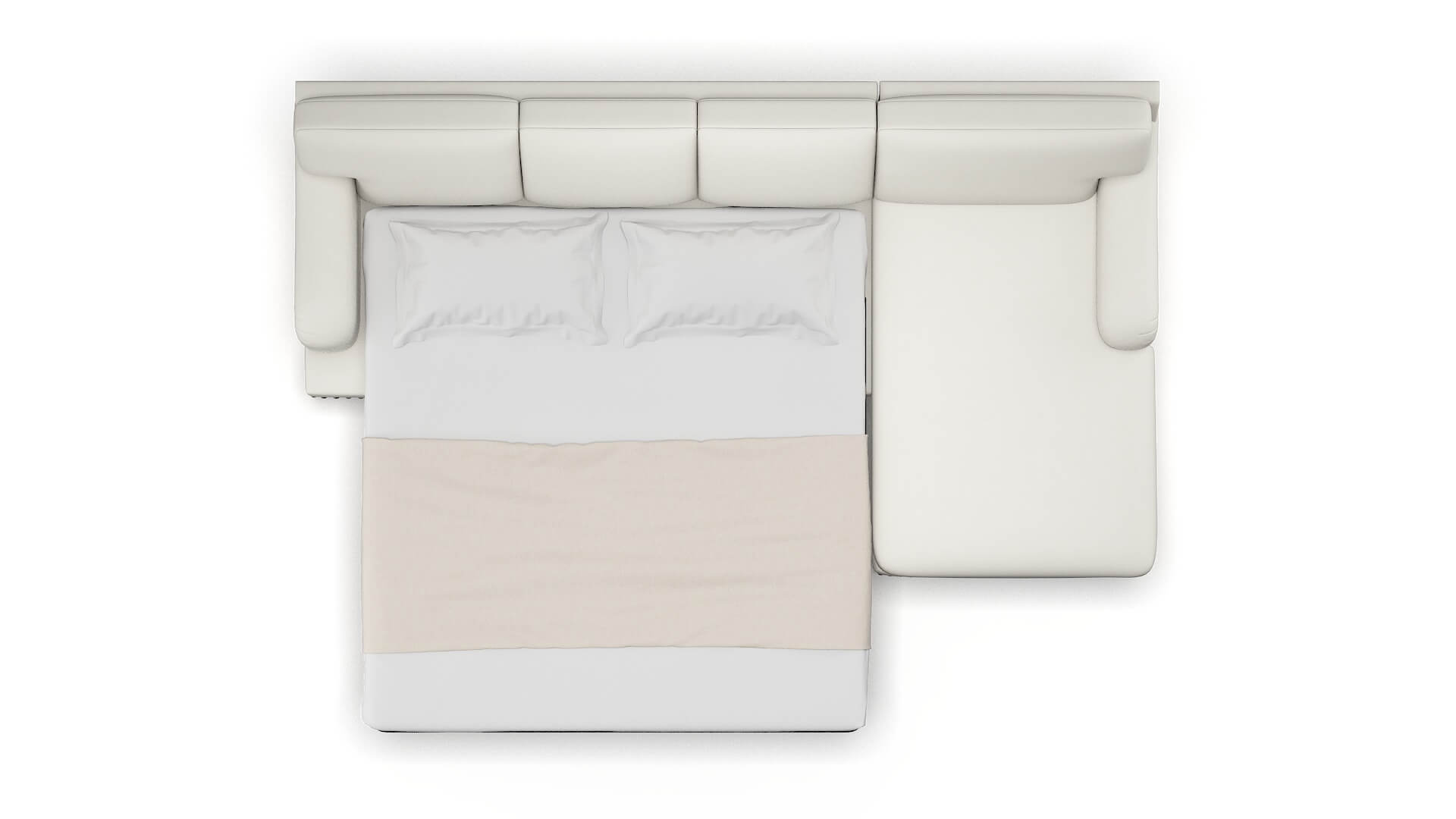 Brighton Keylargo Oatmeal Panel Sleeper Espresso legs 3