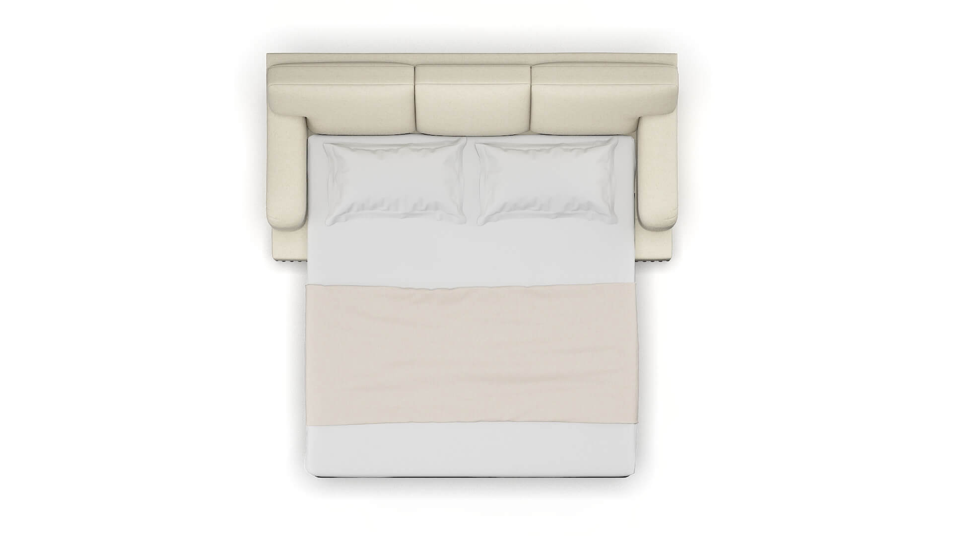 Brighton Lana Sand Sofa Sleeper Espresso legs 3