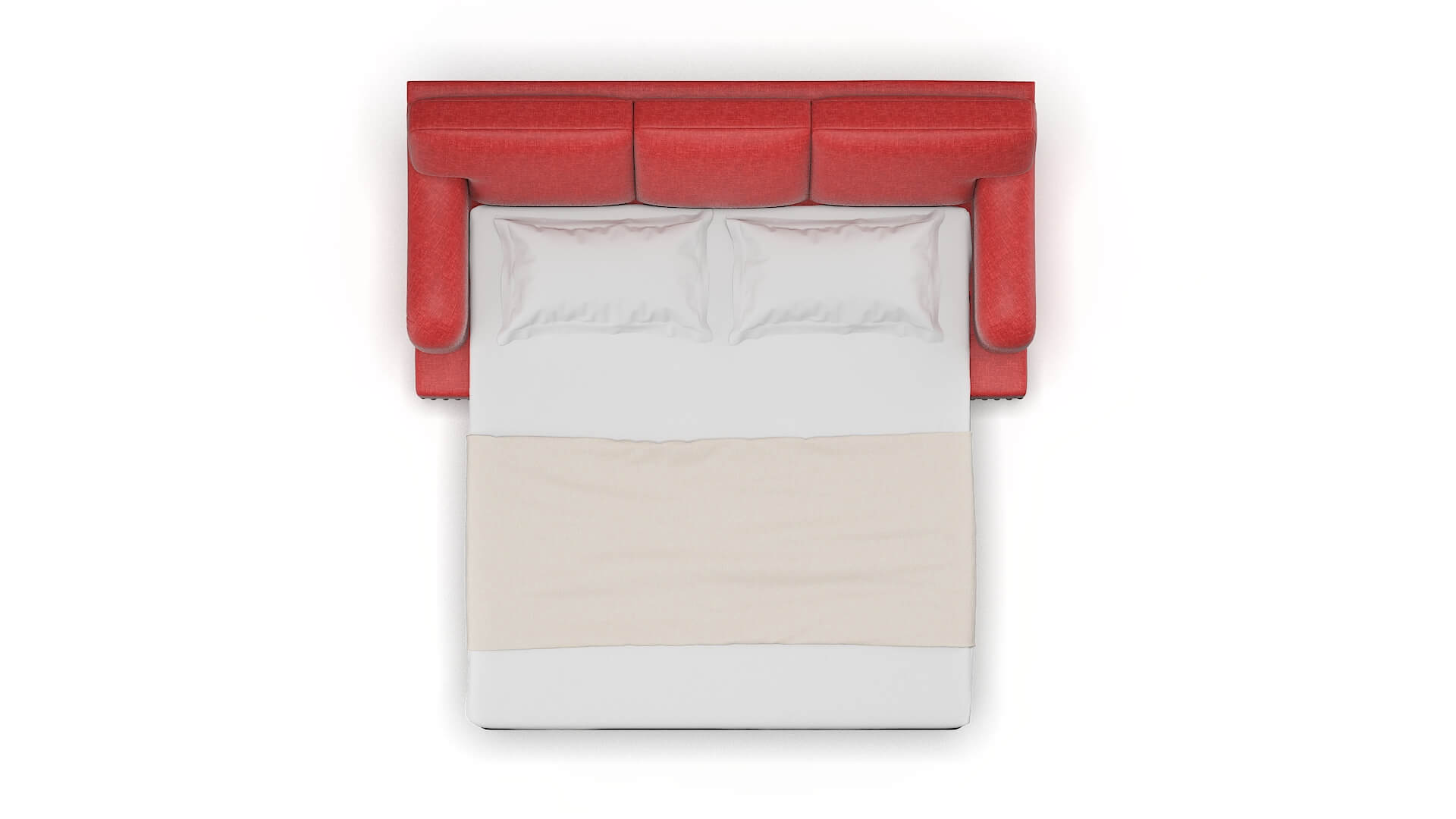 Brighton Leslie Poppy Sofa Sleeper Espresso legs 3