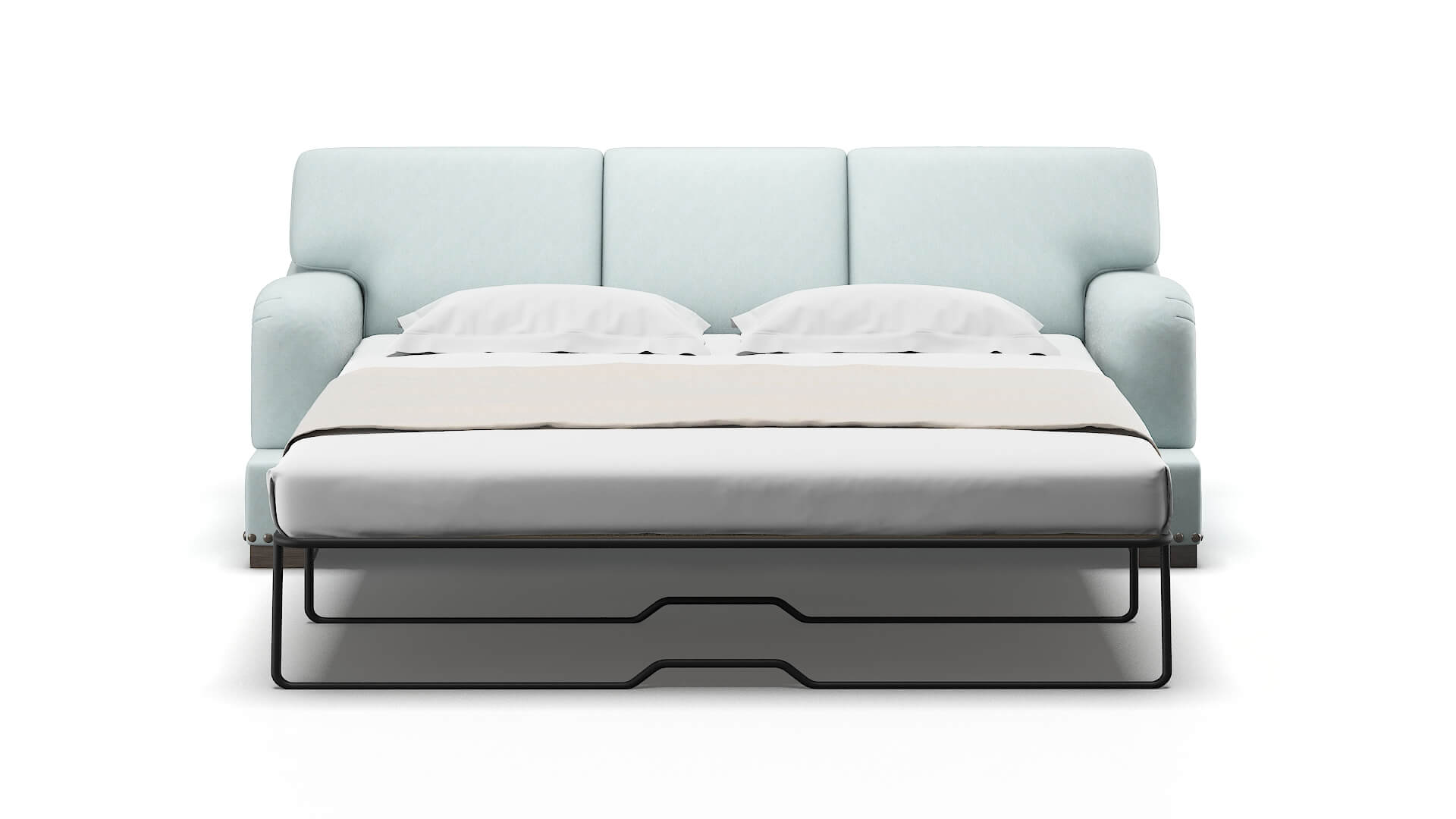 Brighton Leslie Robins_egg Sofa Sleeper Espresso legs 1