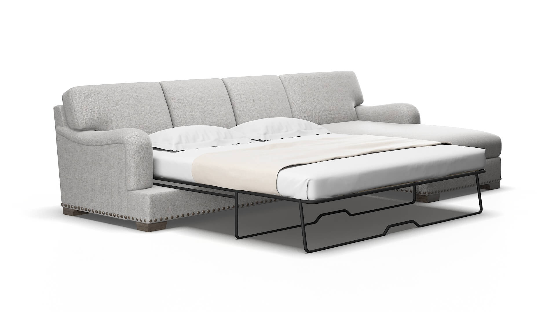 Brighton Malibu Dove Panel Sleeper Espresso legs 2