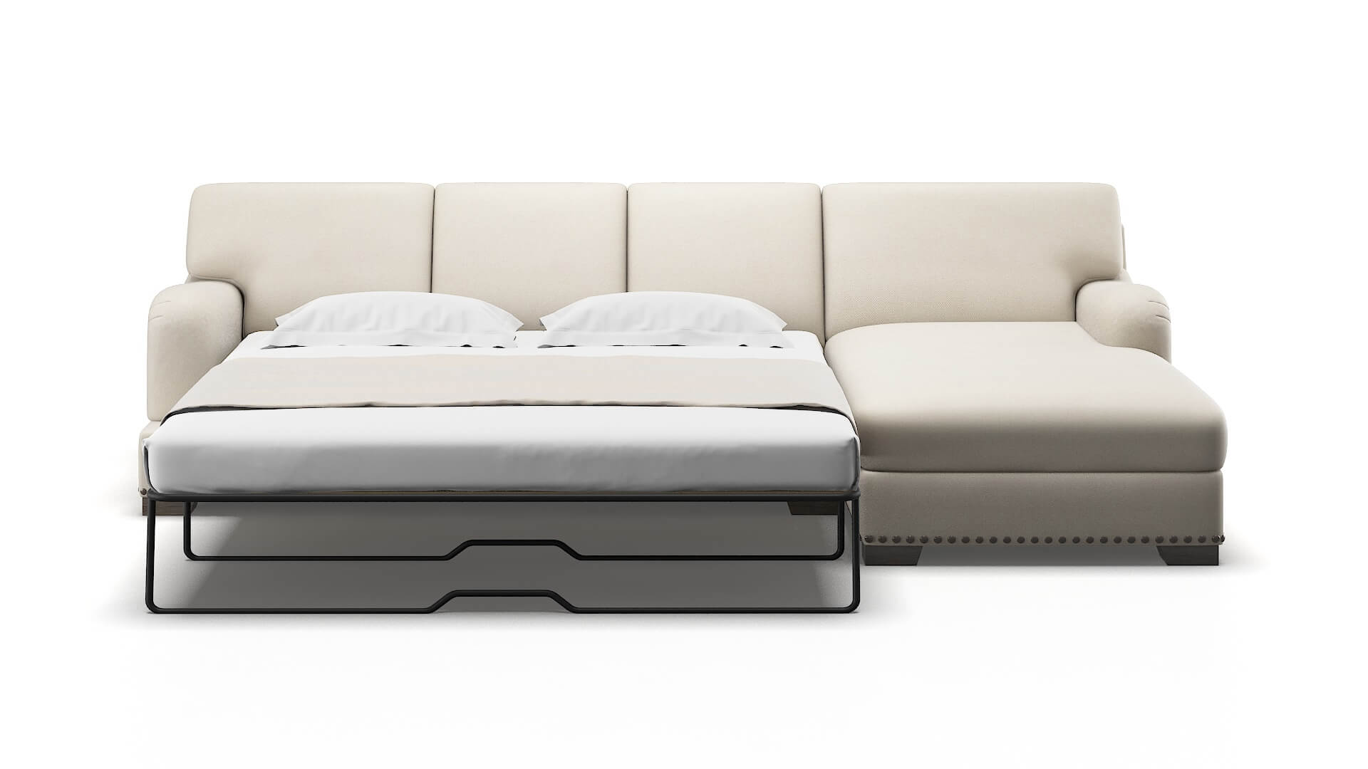 Brighton Malibu Linen Panel Sleeper Espresso legs 1