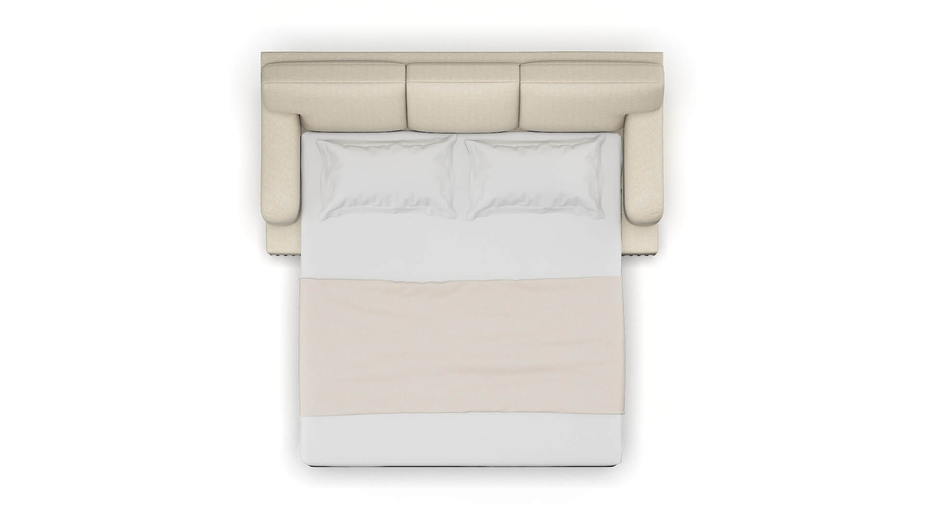 Brighton Malibu Sand Sofa Sleeper Espresso legs 3