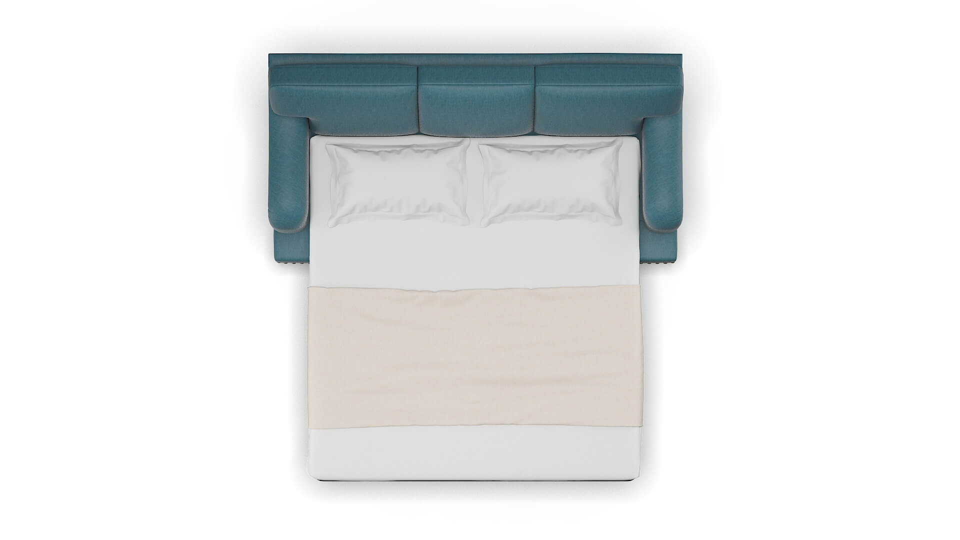 Brighton Merit Peacock Sofa Sleeper Espresso legs 3