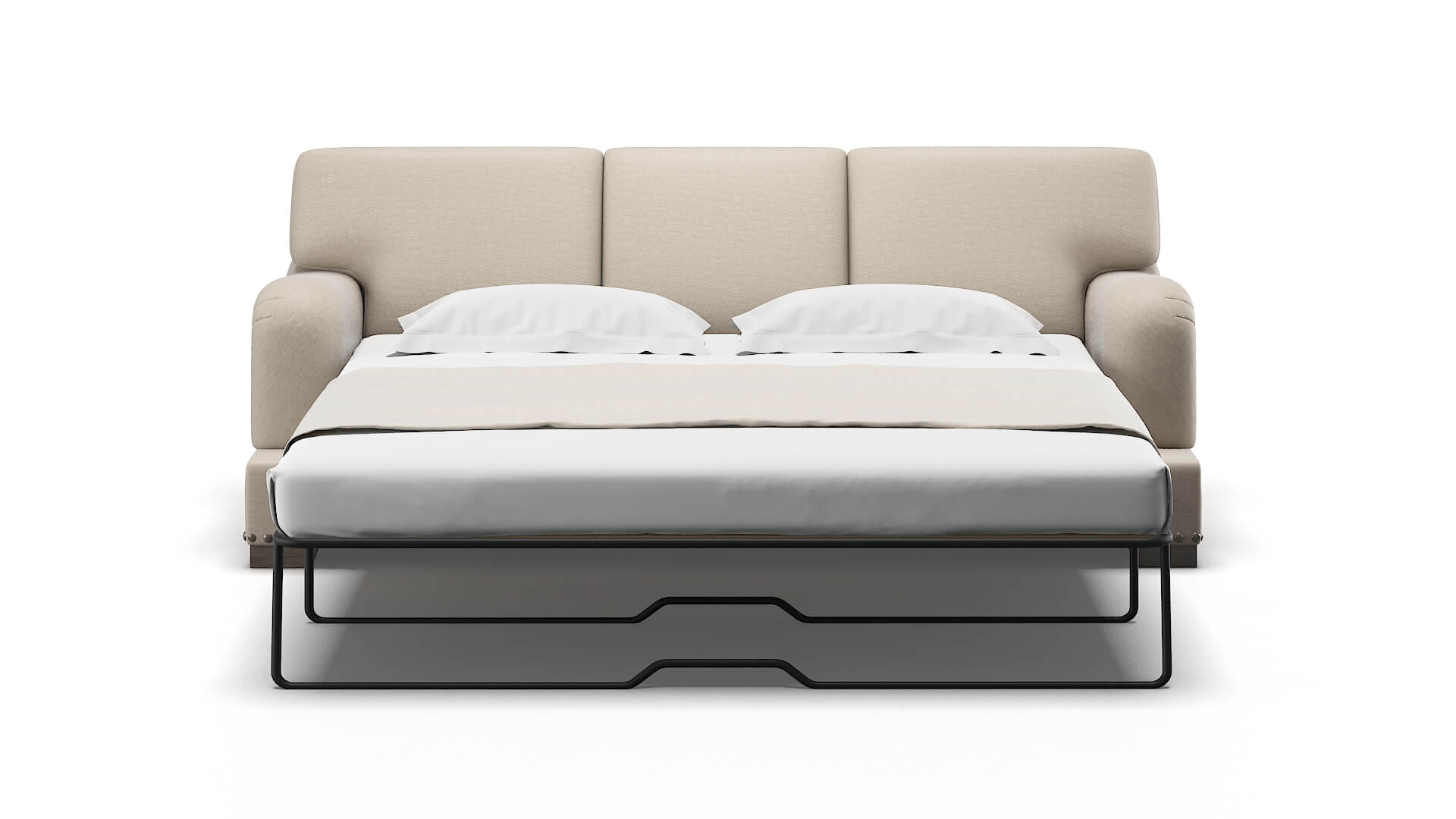 Brighton Naples Almond Sofa Sleeper Espresso legs 1