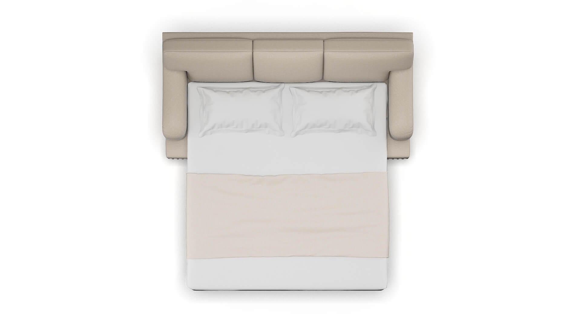 Brighton Naples Almond Sofa Sleeper Espresso legs 3