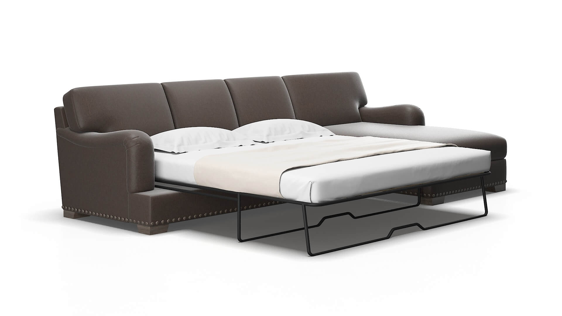 Brighton Naples graphite Panel sleeper Espresso Legs  2