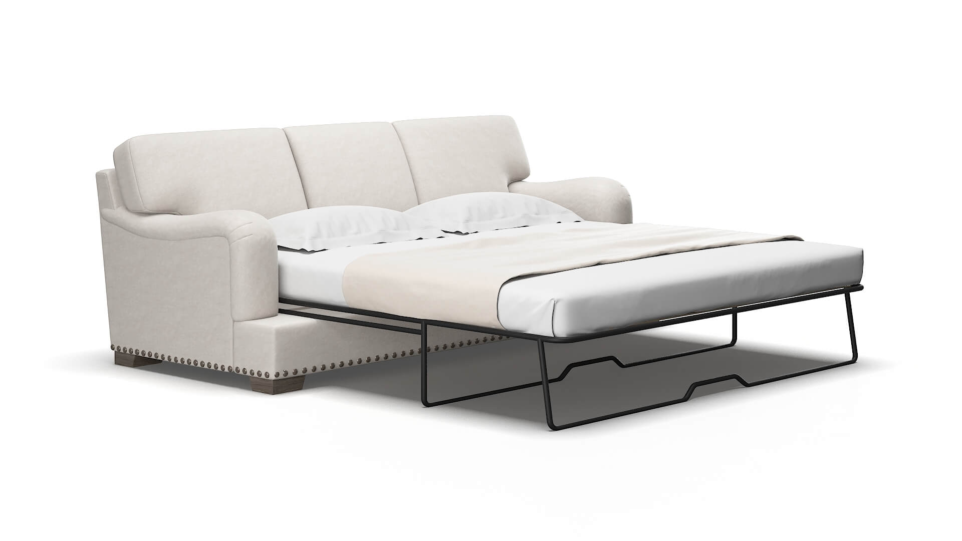 Brighton Noble grey Sofa sleeper Espresso Legs  2