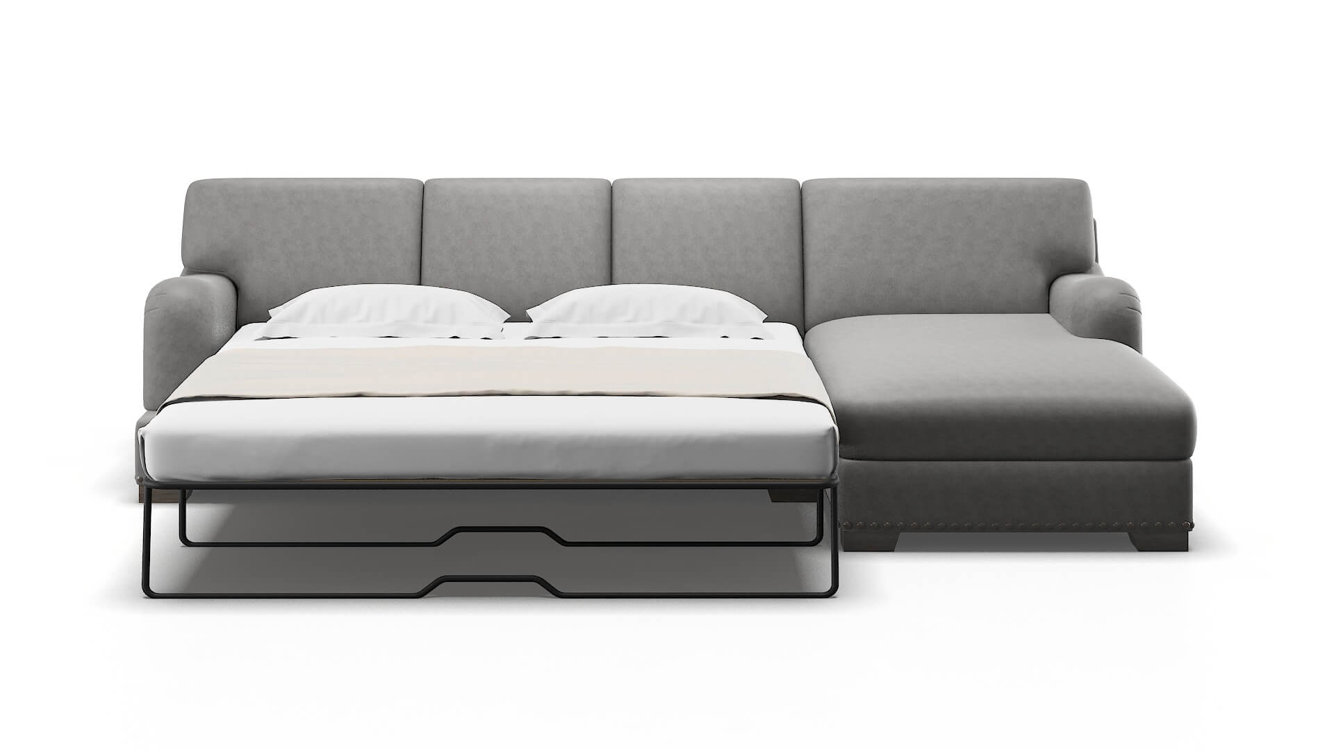 Brighton Noble Smoke Panel Sleeper Espresso legs 1