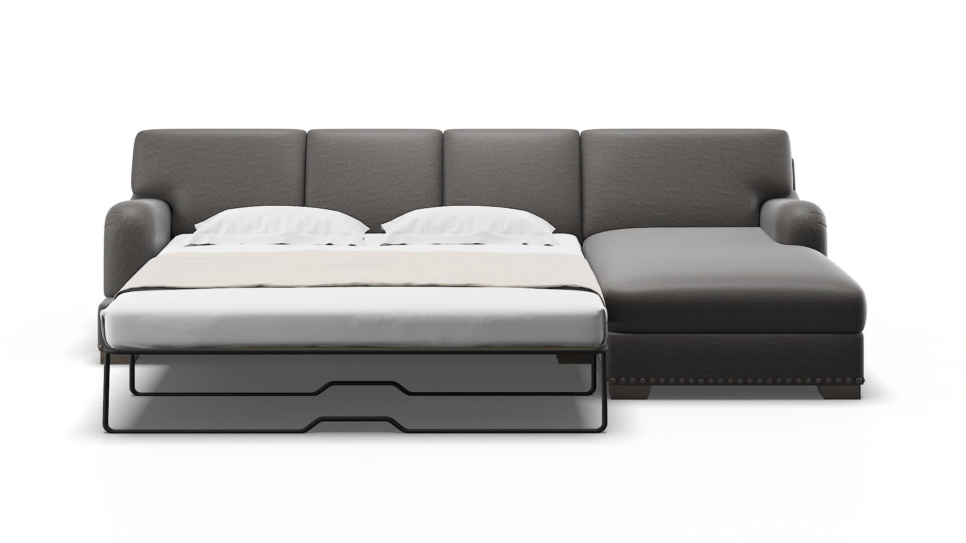 Brighton Oscar Grey Panel Sleeper Espresso legs 1