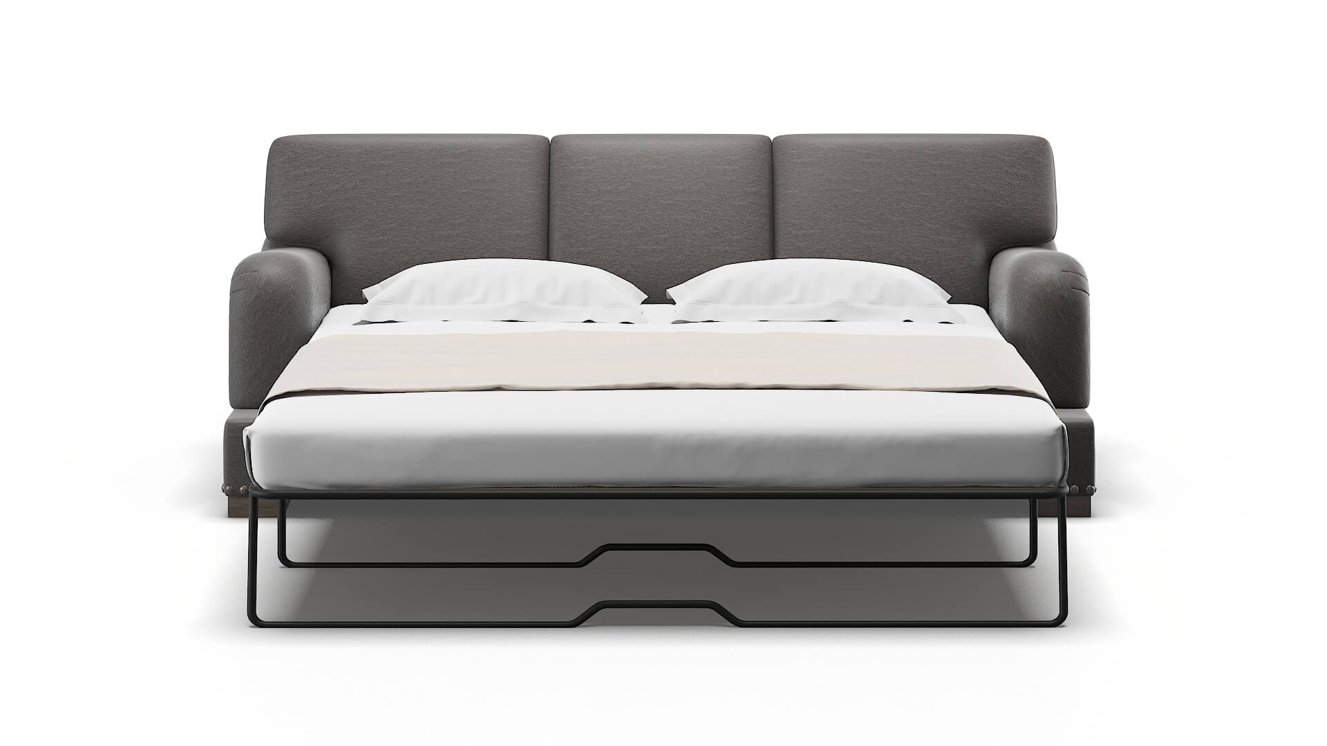 Brighton Oscar Grey Sofa Sleeper Espresso legs 1