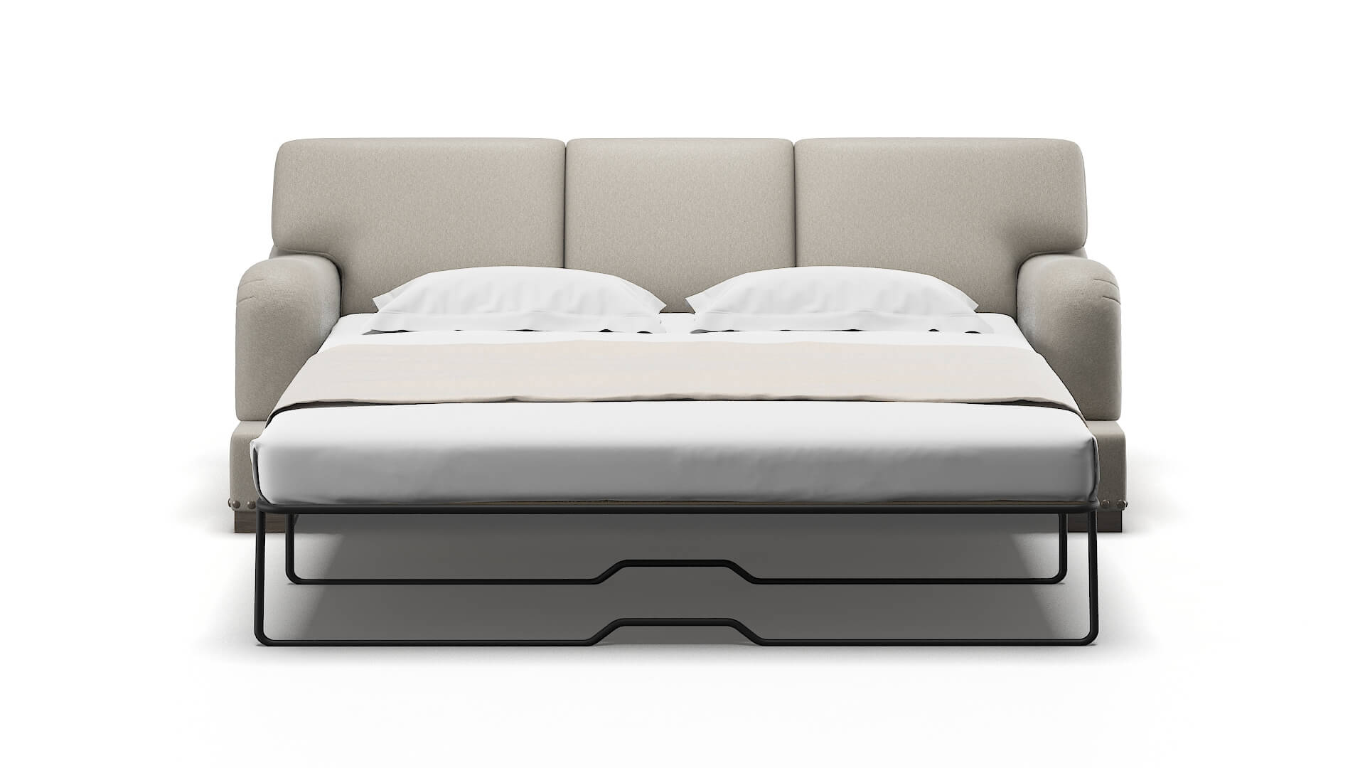 Brighton Oscar Silver Sofa Sleeper Espresso legs 1