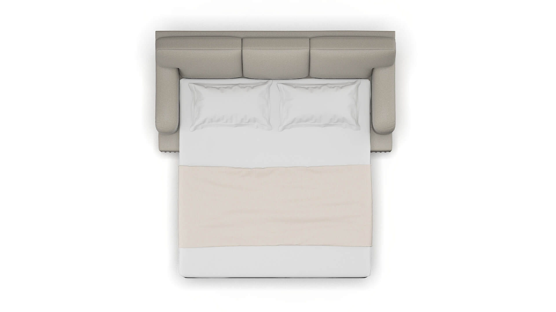 Brighton Oscar Silver Sofa Sleeper Espresso legs 3