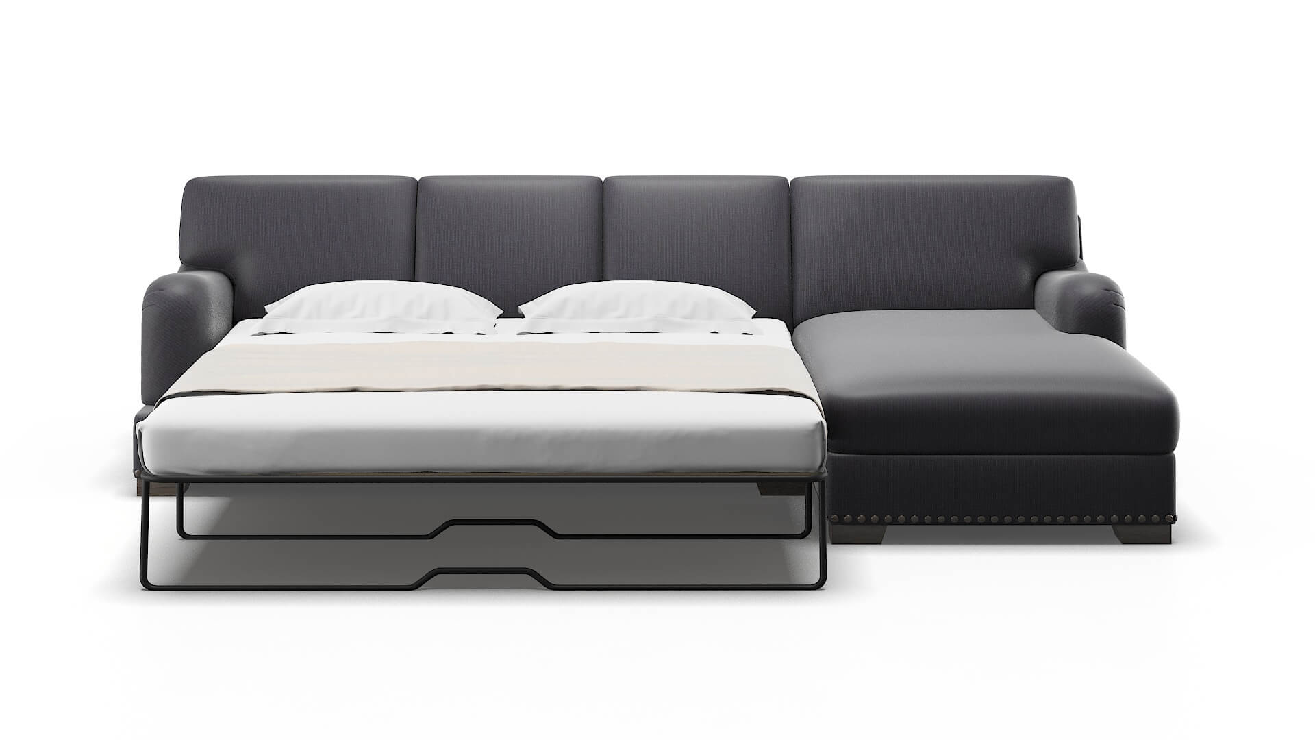 Brighton Parker Charcoal Panel Sleeper Espresso legs 1