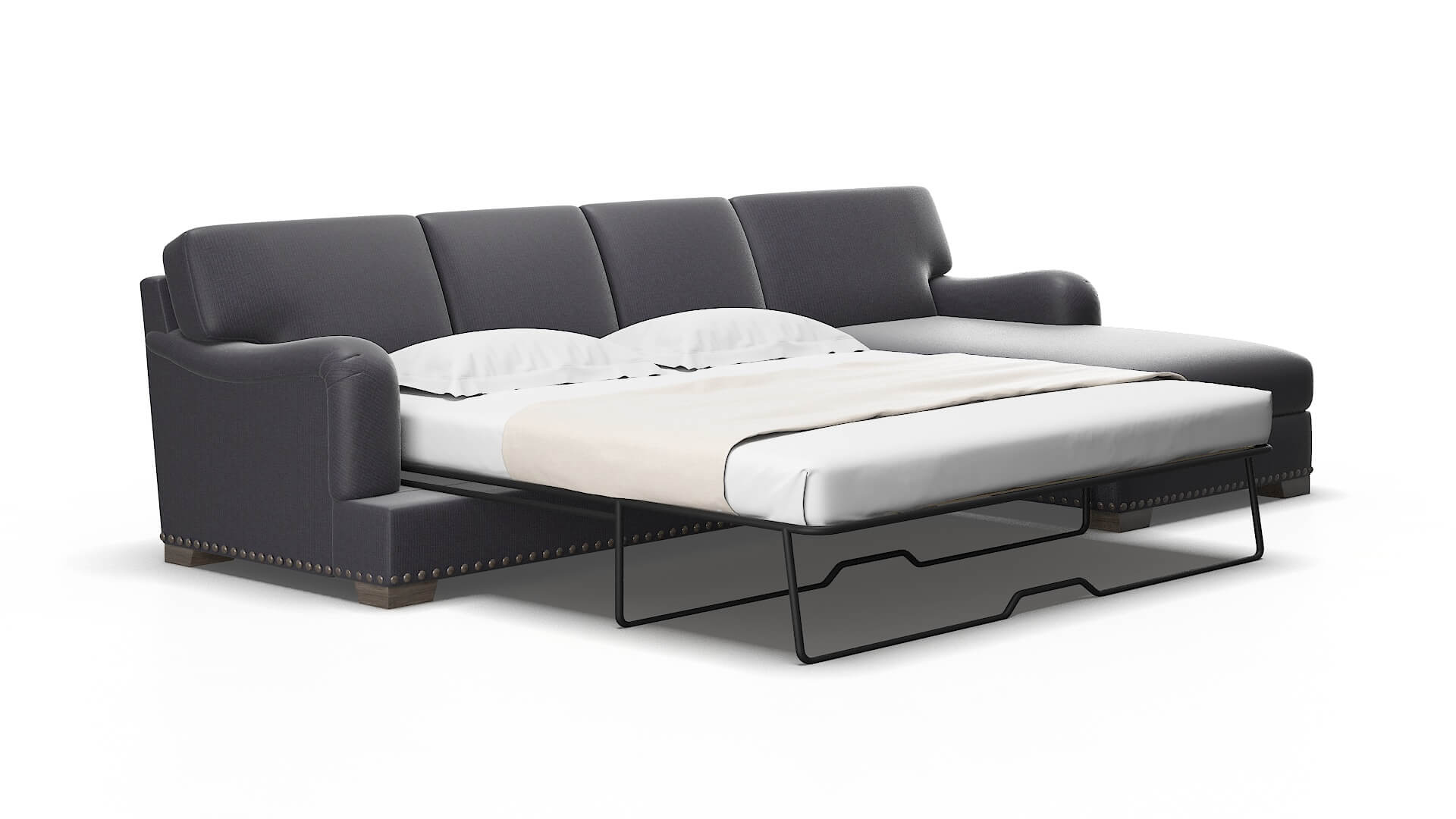 Brighton Parker charcoal Panel sleeper Espresso Legs  2