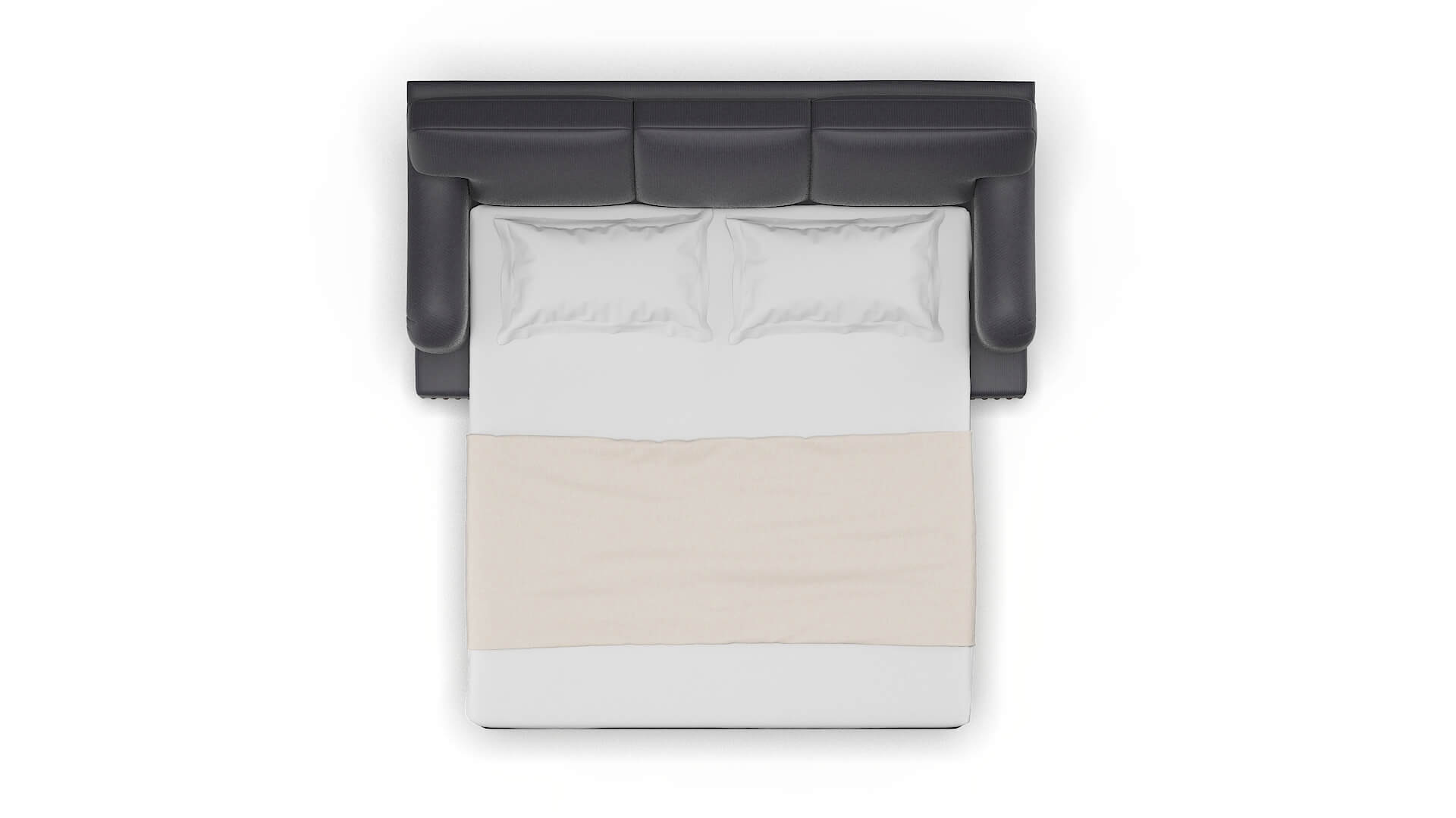 Brighton Parker Charcoal Sofa Sleeper Espresso legs 3