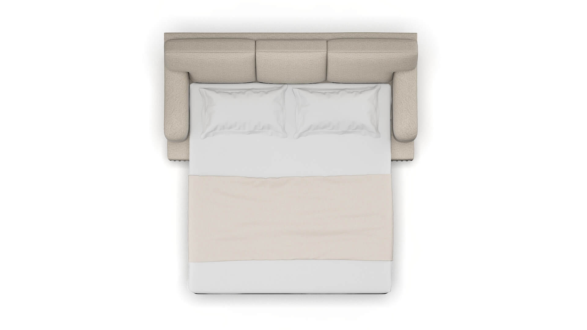 Brighton Parker Wheat Sofa Sleeper Espresso legs 3