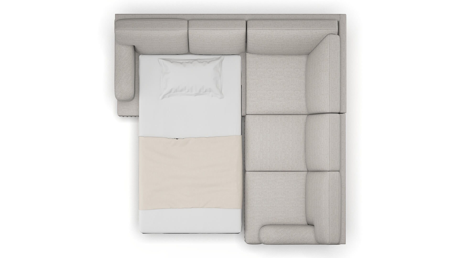 Brighton Phoenix Sterling Sectional Sleeper Espresso legs 3