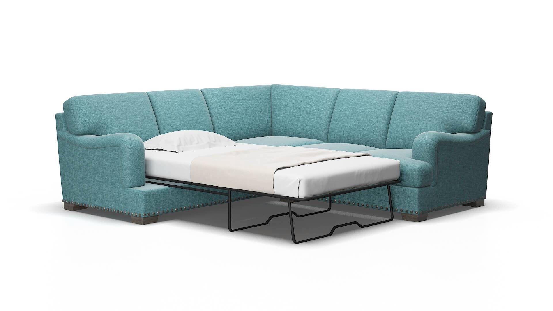 Brighton Portland Lake Sectional Sleeper Espresso legs 2