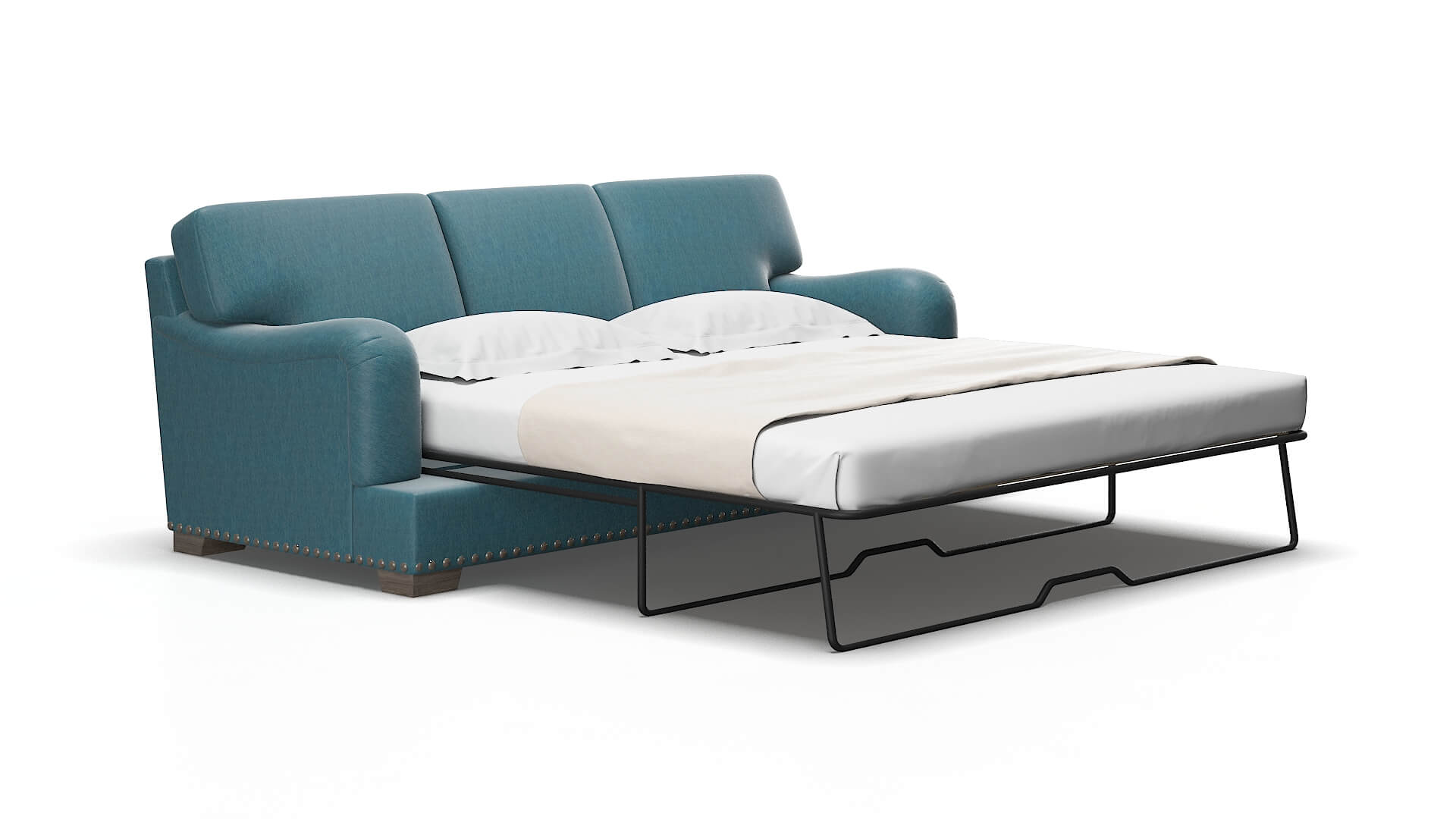 Brighton Portland Prussian Sofa Sleeper espresso legs 2