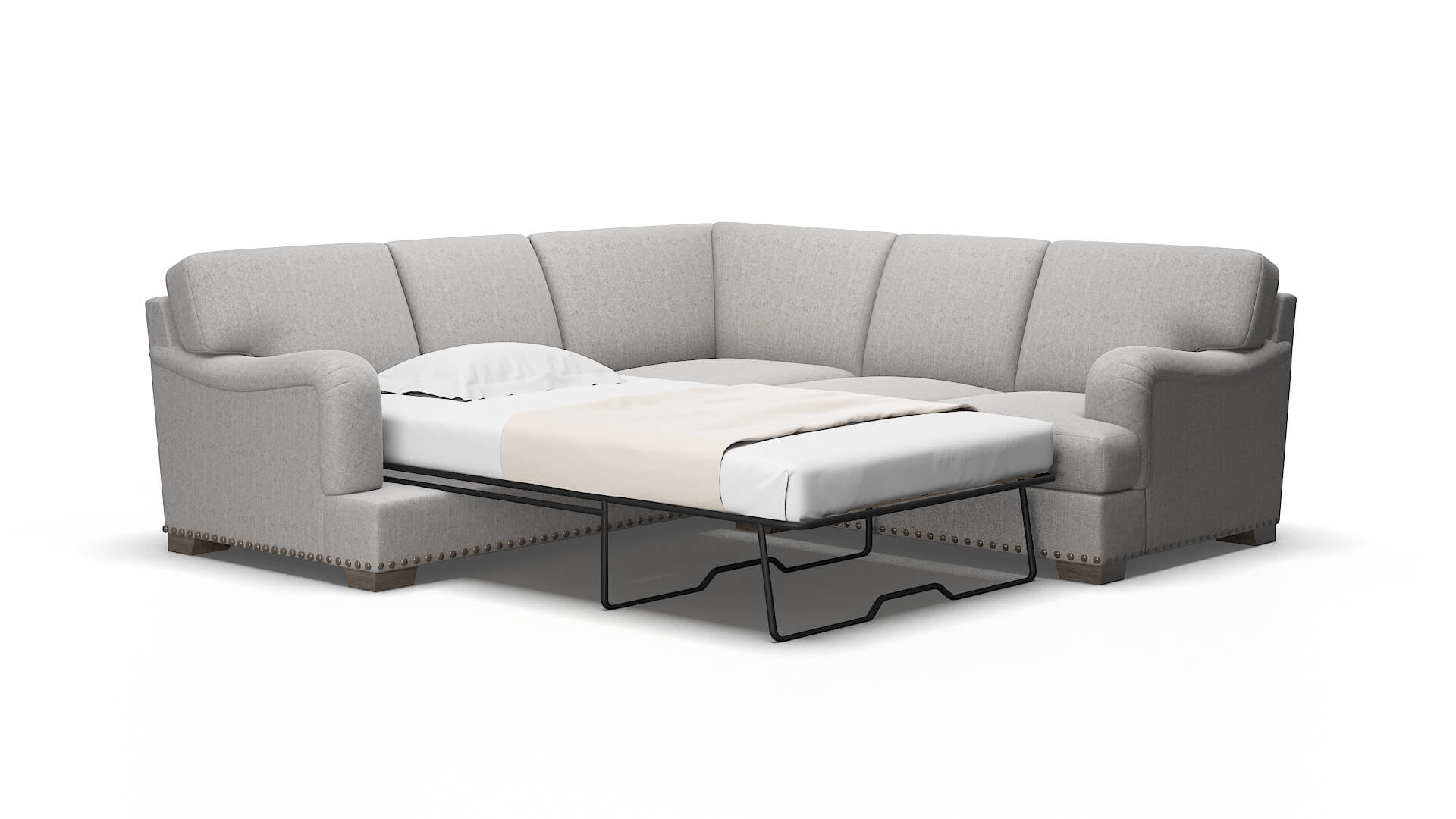 Brighton Prime ash Sectional sleeper Espresso Legs  2