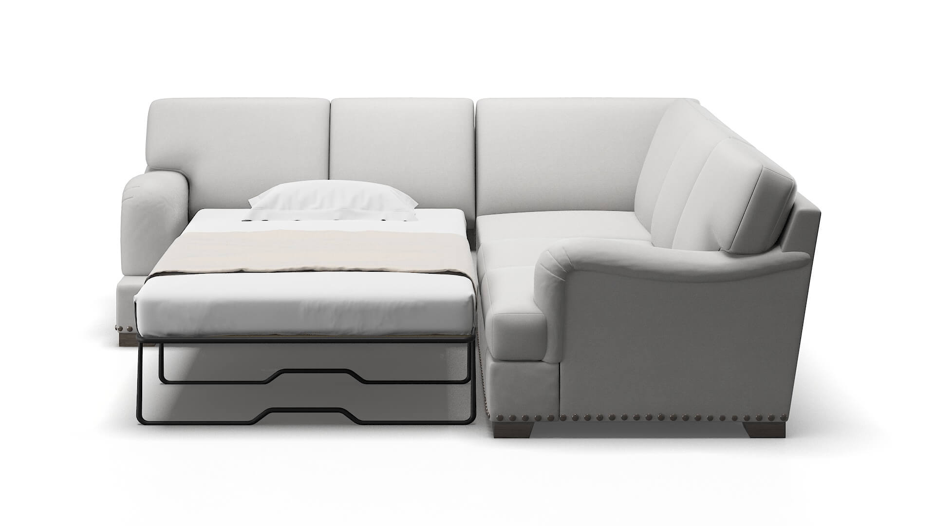 Brighton Prisma Steam Sectional Sleeper Espresso legs 1