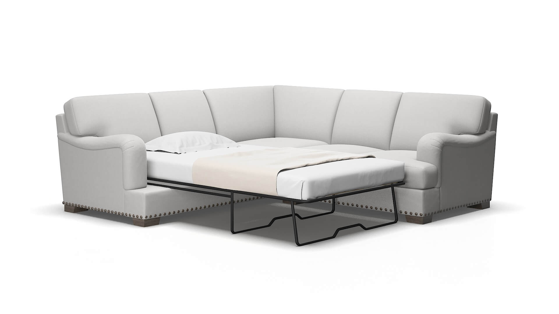 Brighton Prisma steam Sectional sleeper Espresso Legs  2