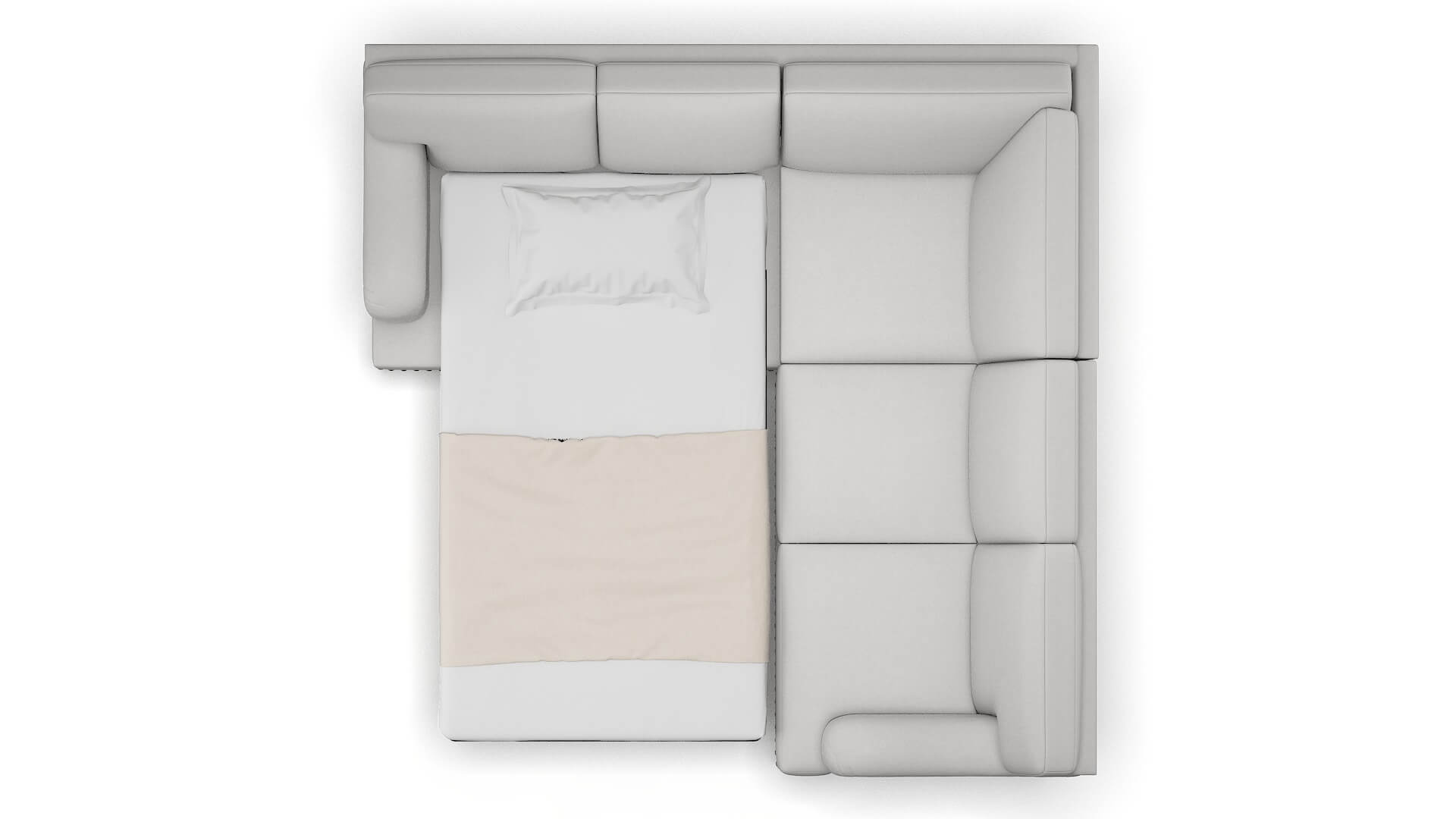 Brighton Prisma Steam Sectional Sleeper Espresso legs 3