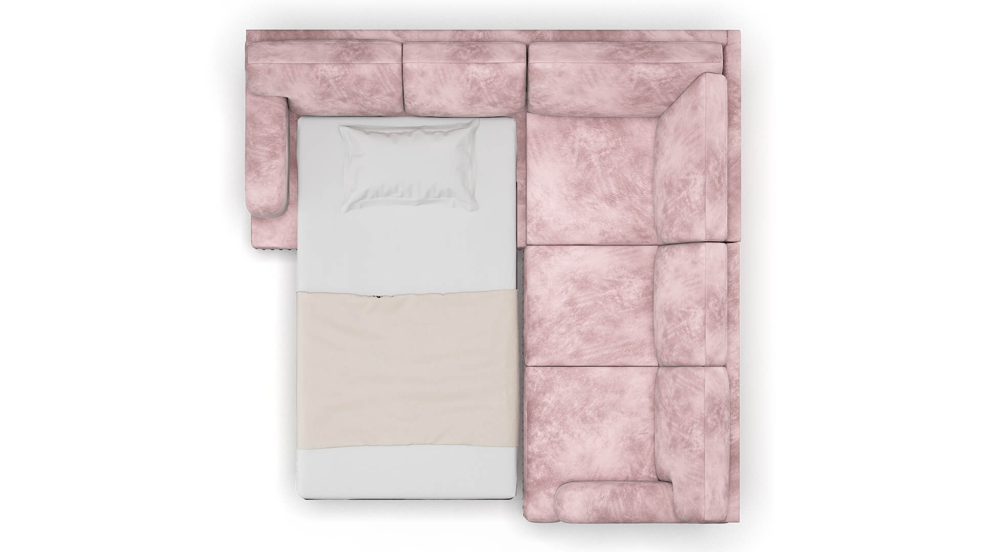 Brighton Quartz 705 Sectional Sleeper Espresso legs 3