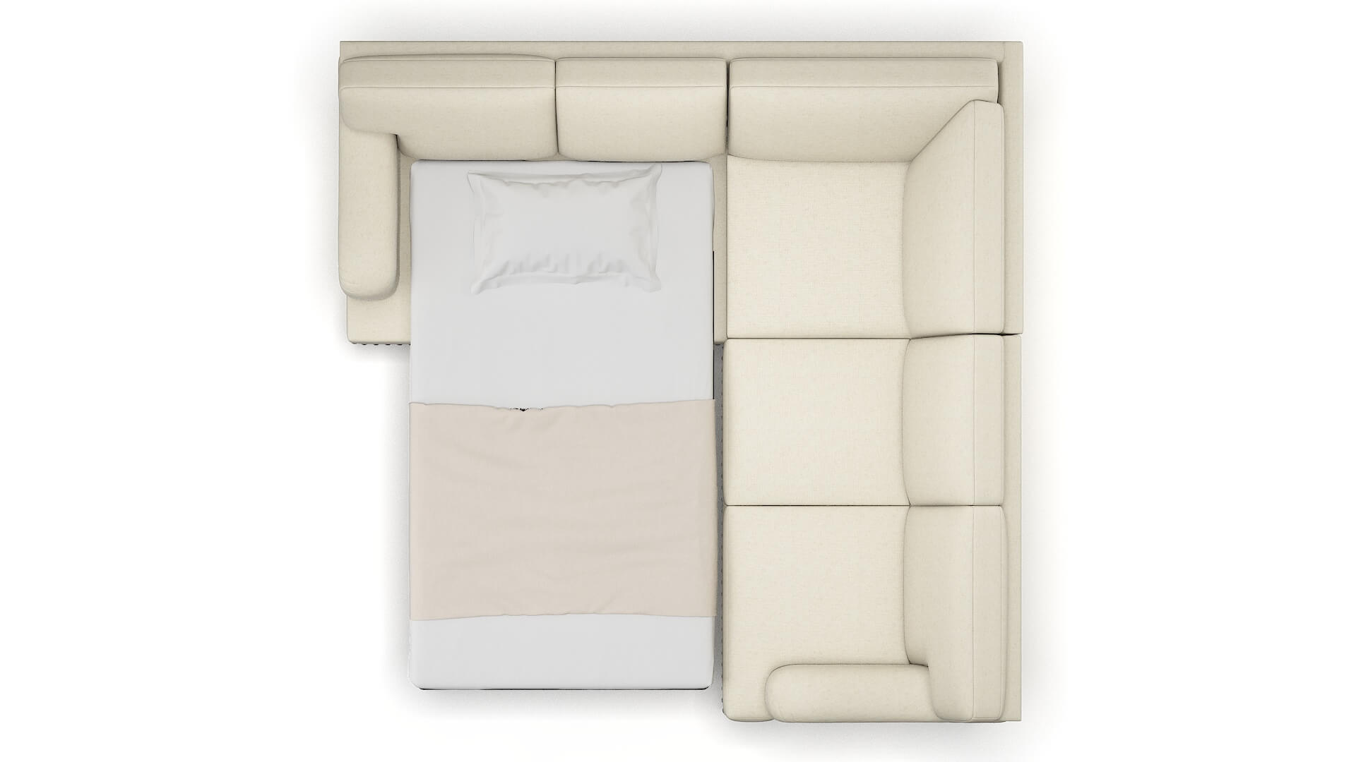 Brighton Redondo Oyster Sectional Sleeper Espresso legs 3