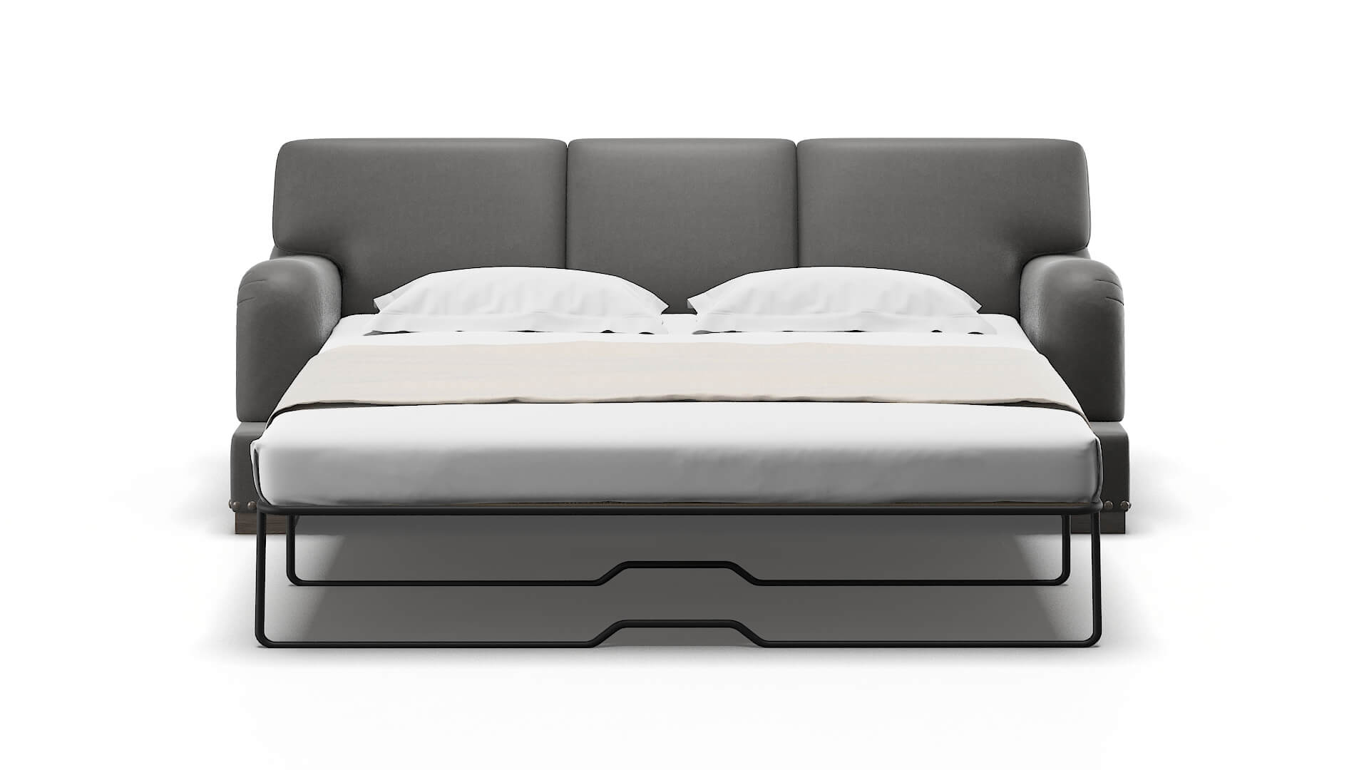 Brighton Rocket Charcoal Sofa Sleeper Espresso legs 1
