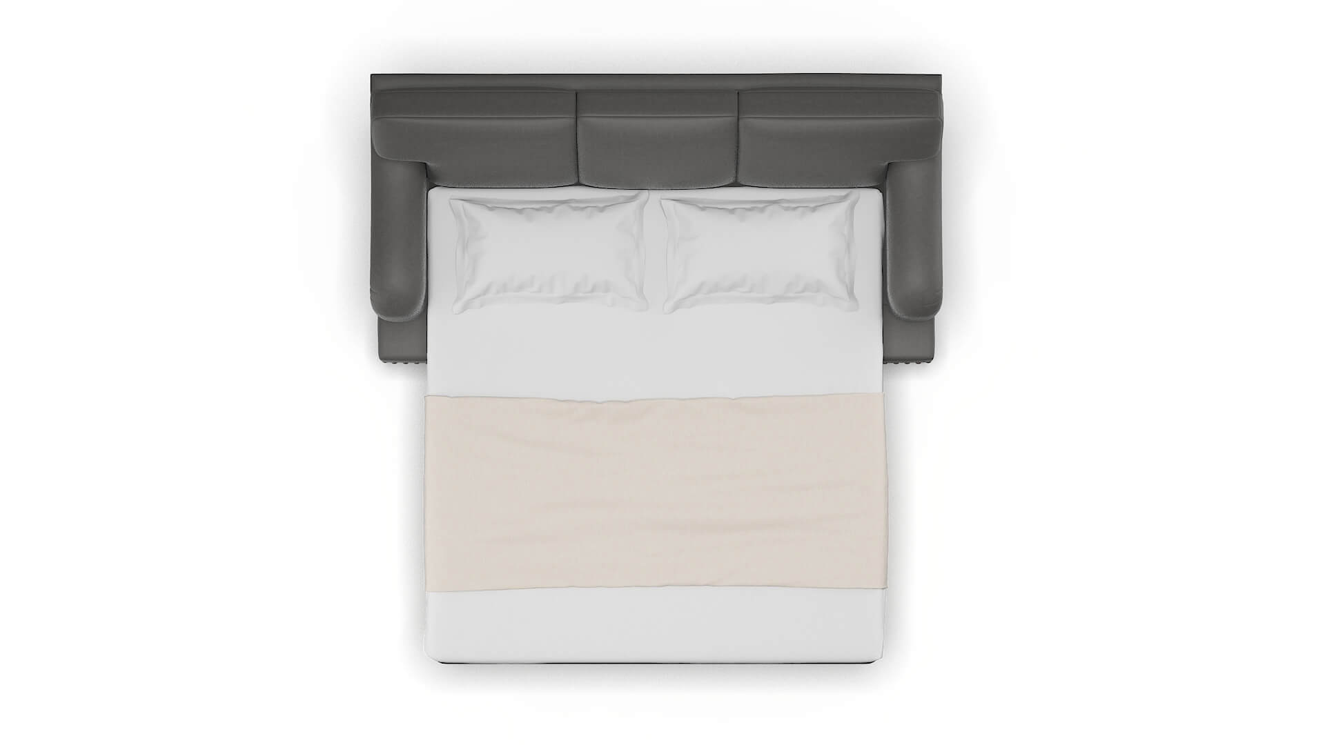 Brighton Rocket Charcoal Sofa Sleeper Espresso legs 3