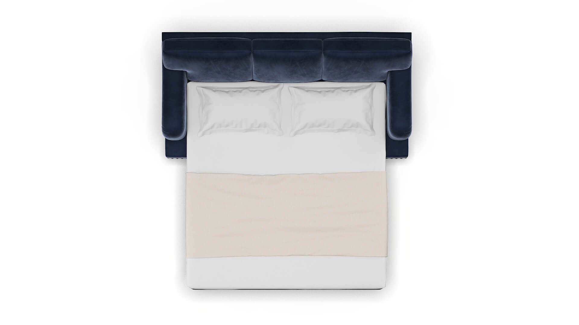 Brighton Royale Cobalt Sofa Sleeper Espresso legs 3