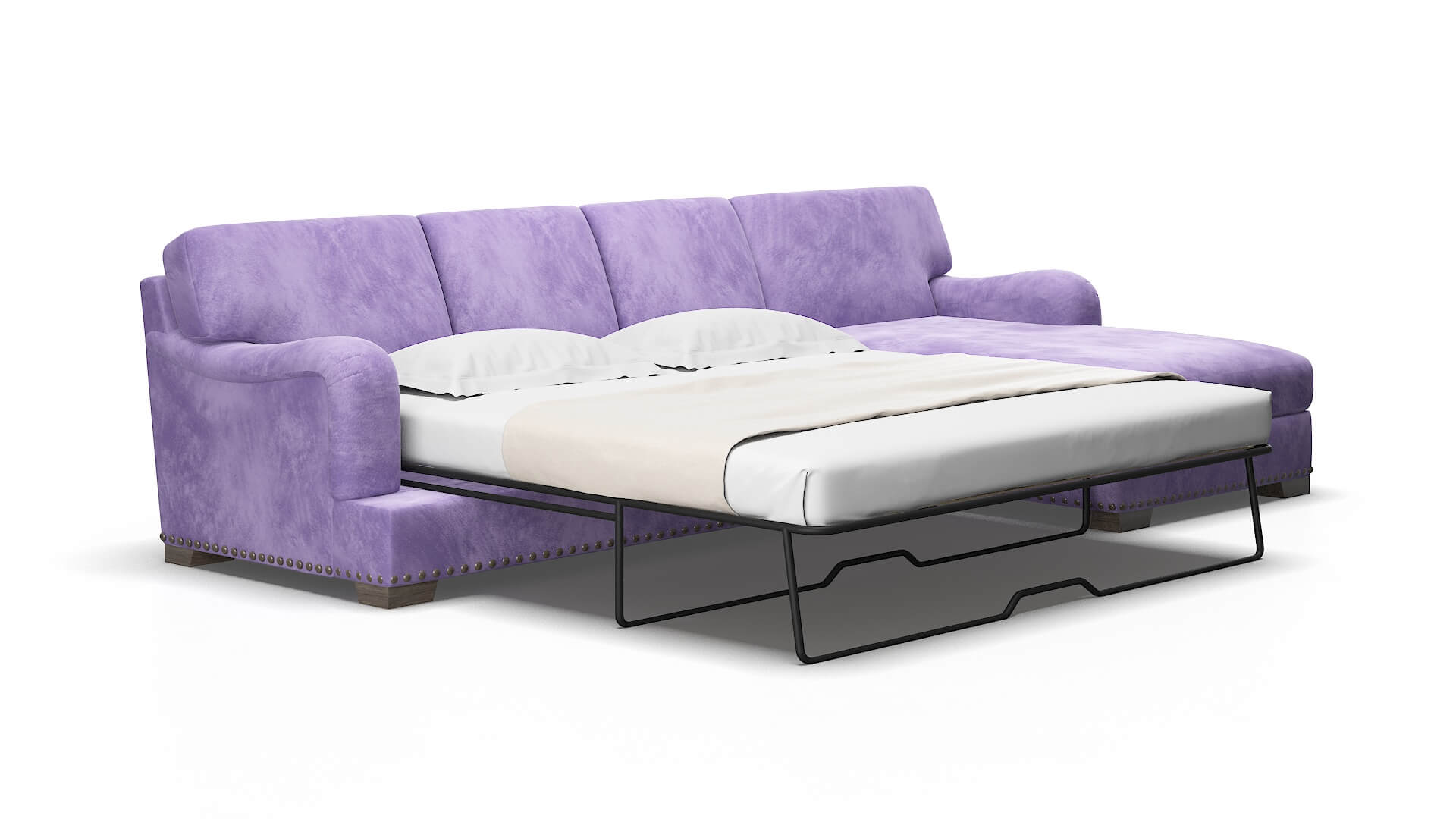 Brighton Royale lavender Panel sleeper Espresso Legs  2