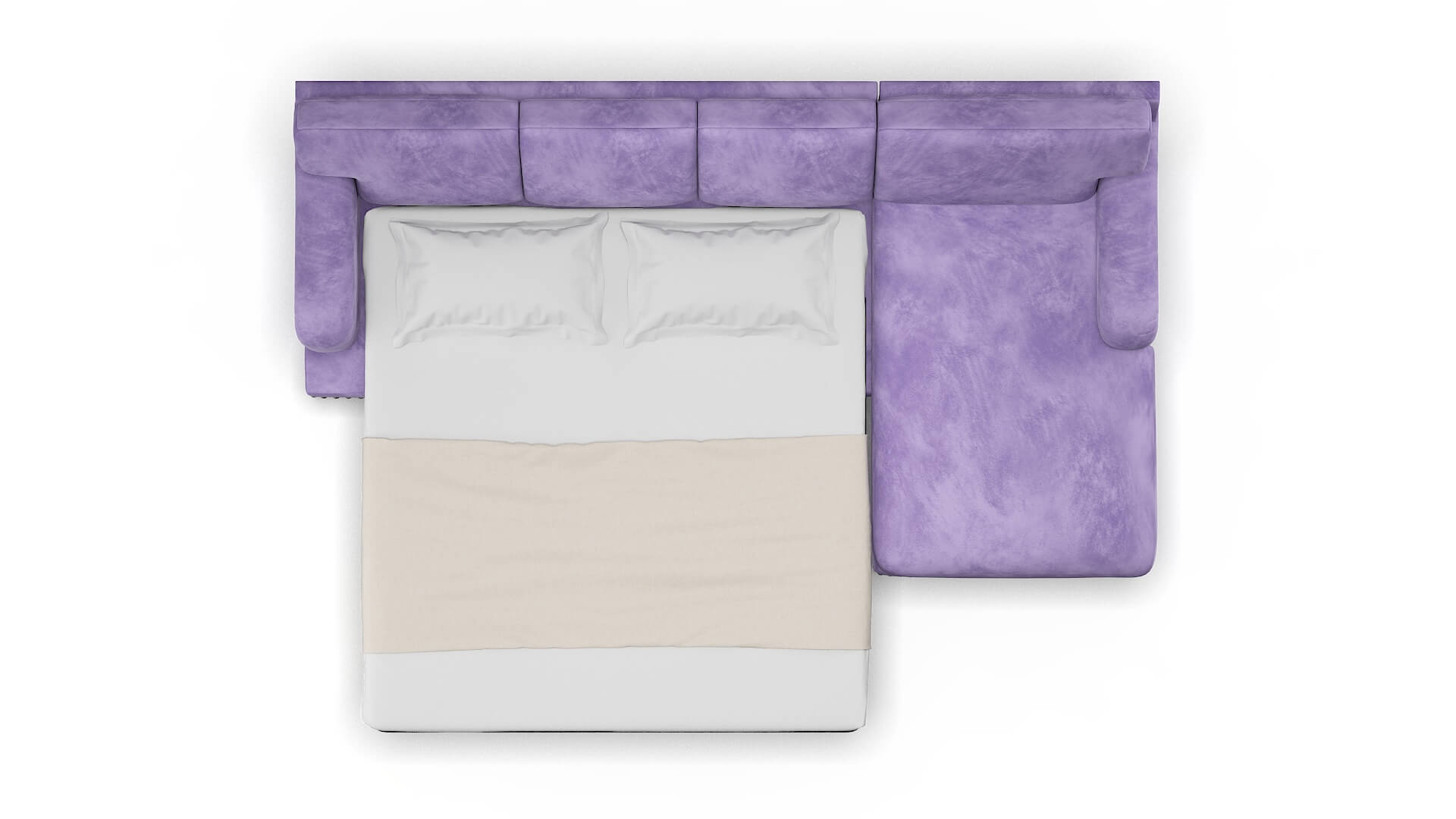 Brighton Royale Lavender Panel Sleeper Espresso legs 3