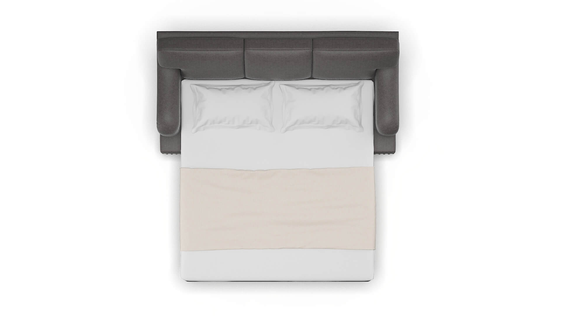 Brighton Sasha Grey Sofa Sleeper Espresso legs 3