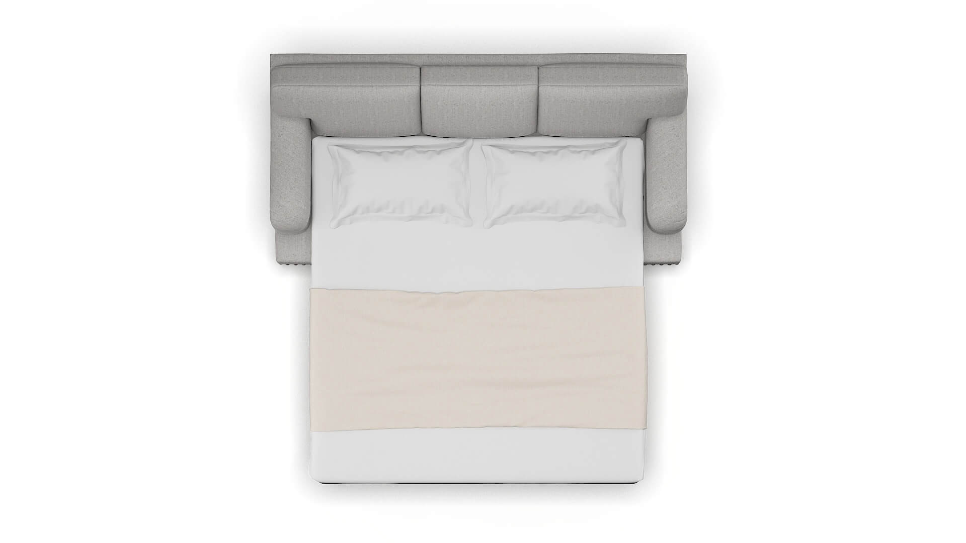 Brighton Sasha Silver Sofa Sleeper Espresso legs 3