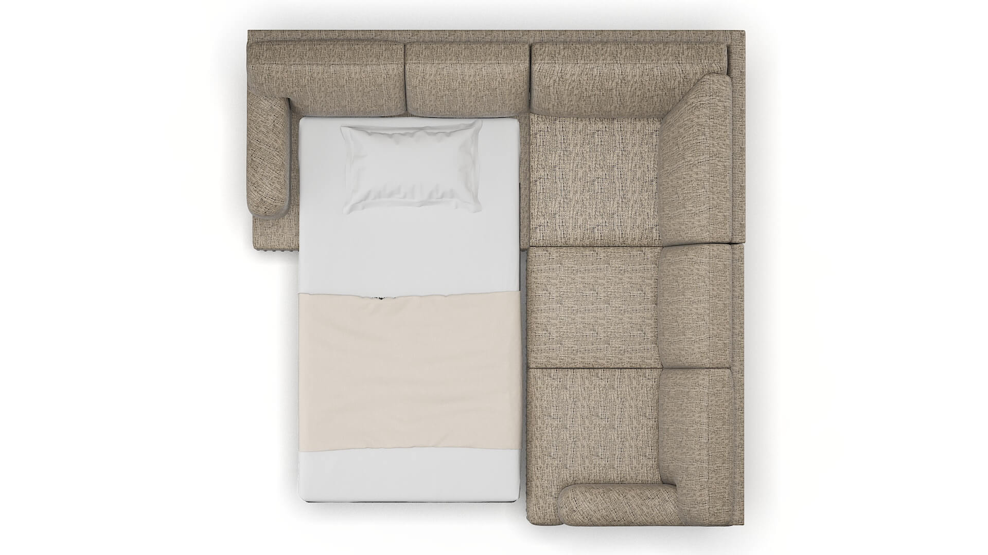 Brighton Solifestyle 51 Sectional Sleeper Espresso legs 3