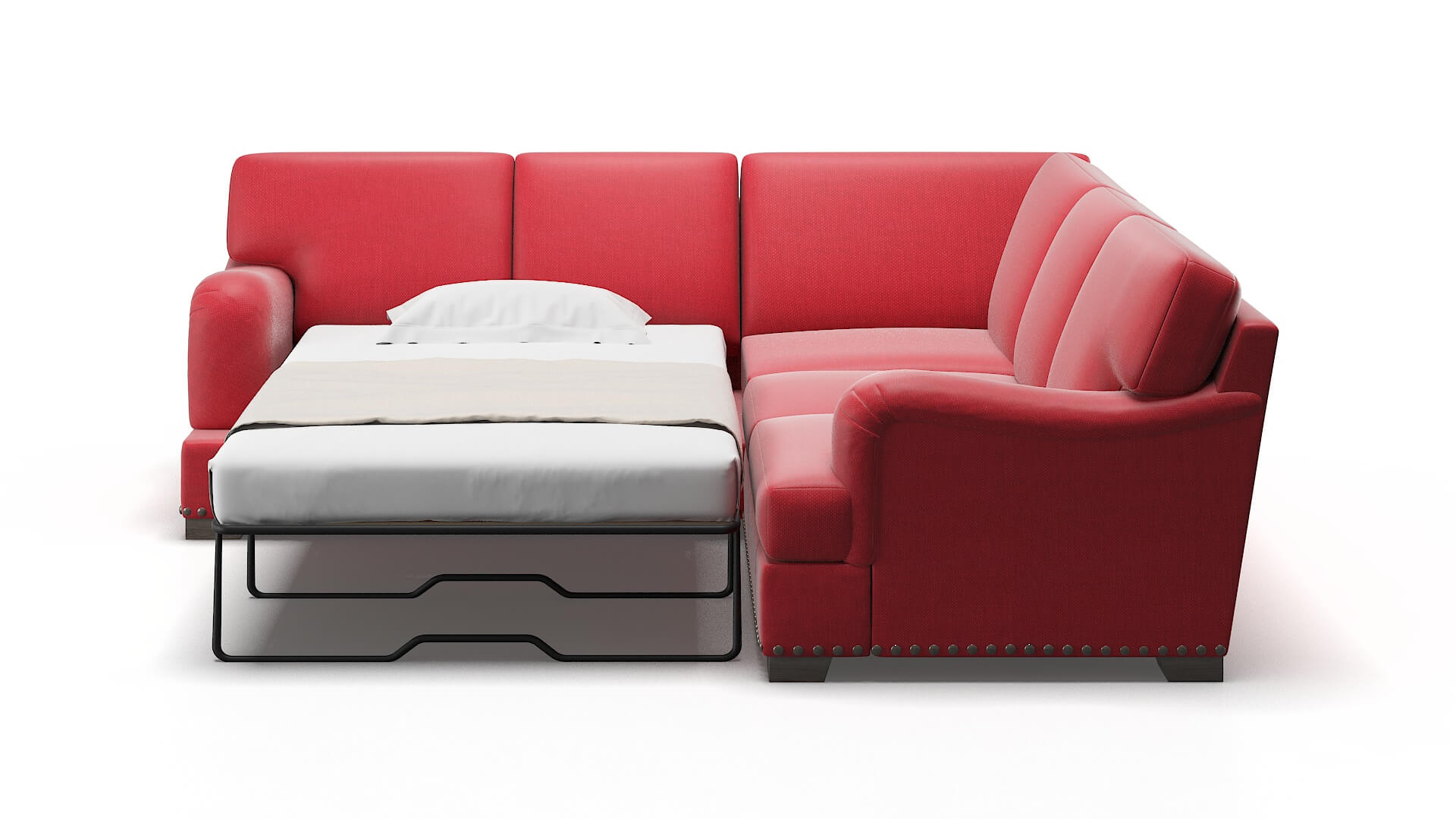 Brighton Sorrento Berry Sectional Sleeper Espresso legs 1