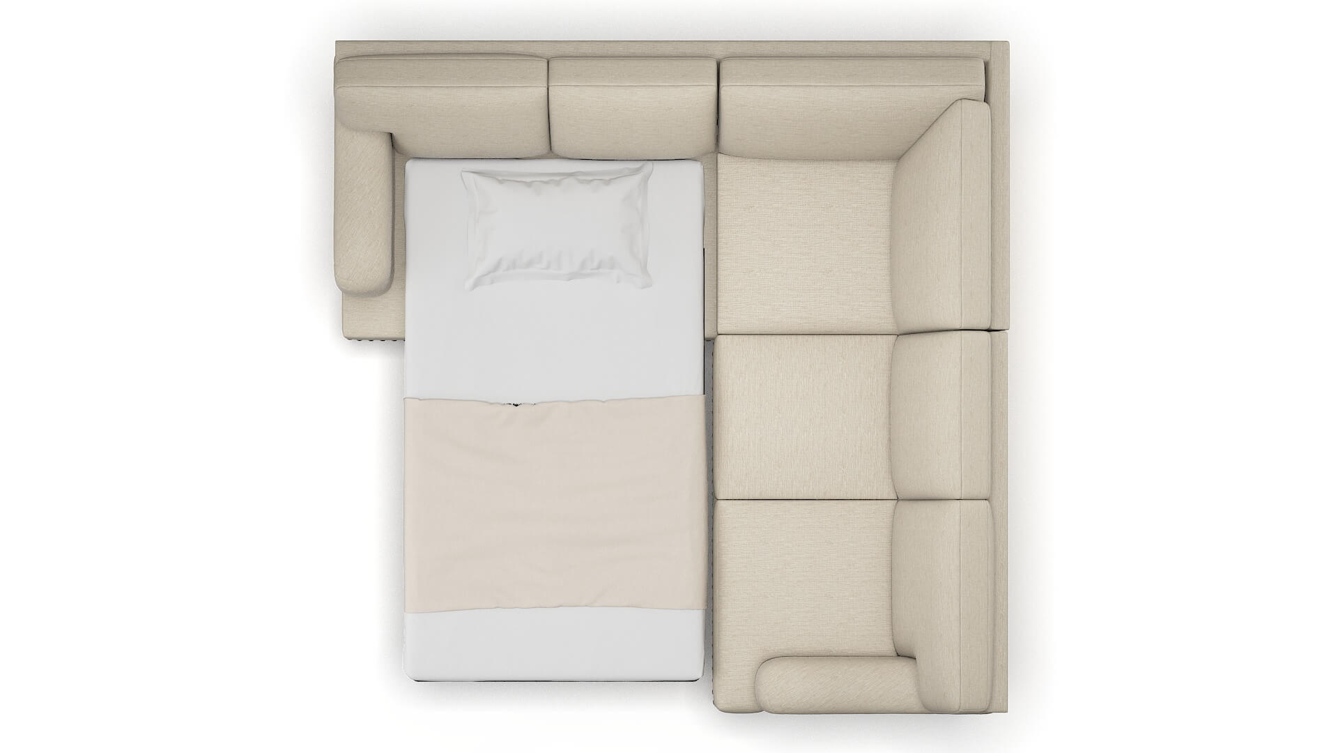 Brighton Sosoftness 72 Sectional Sleeper Espresso legs 3