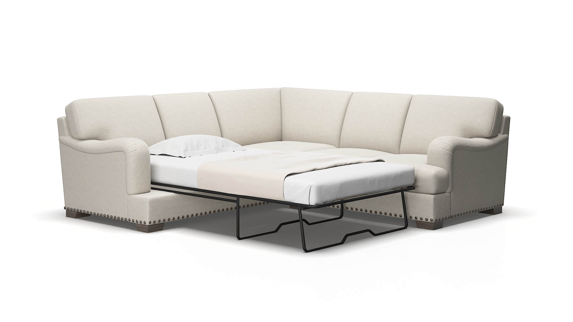 Brighton Terrain natural Sectional sleeper Espresso Legs  2
