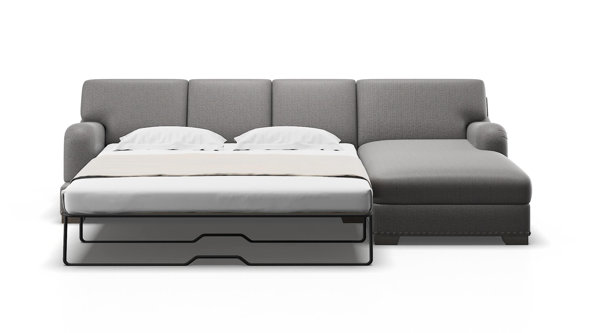 Brighton Terrain Oatmeal Panel Sleeper Espresso legs 1