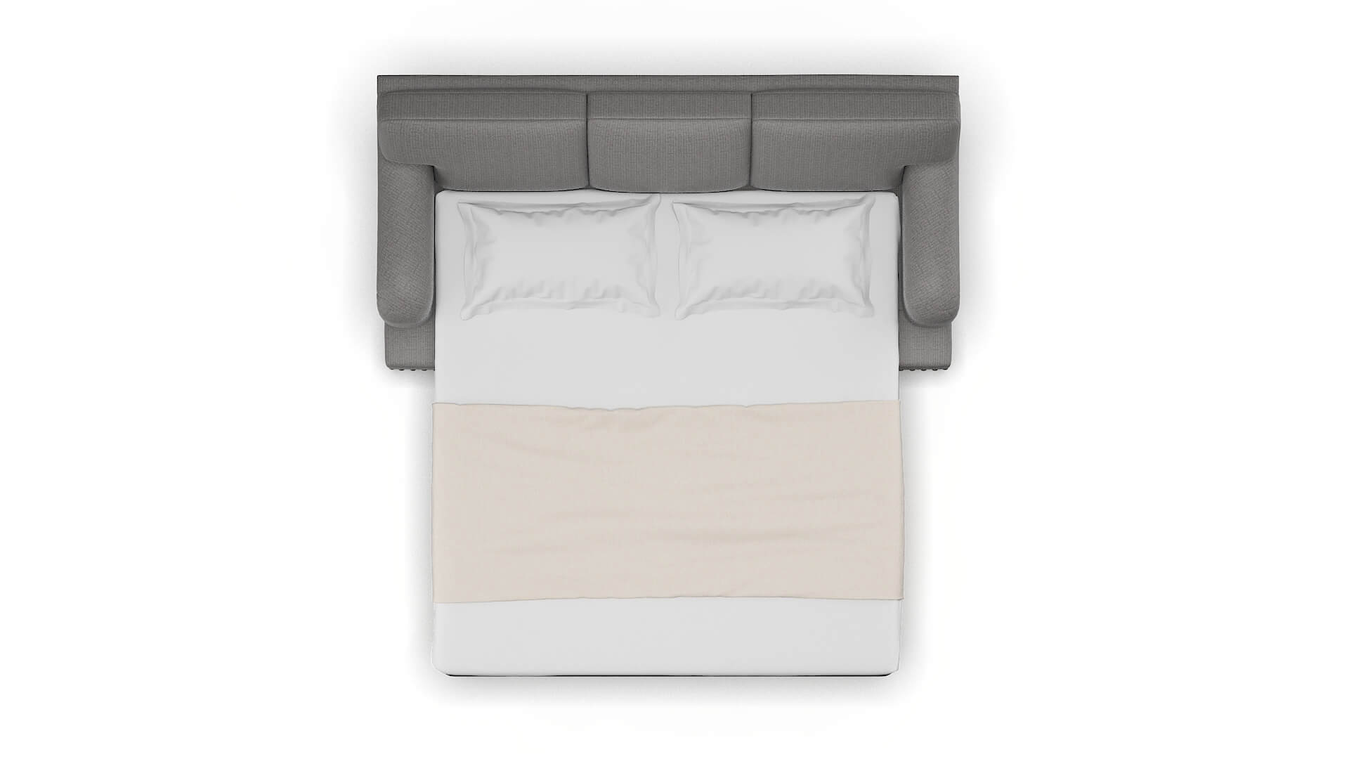 Brighton Terrain Oatmeal Sofa Sleeper Espresso legs 3