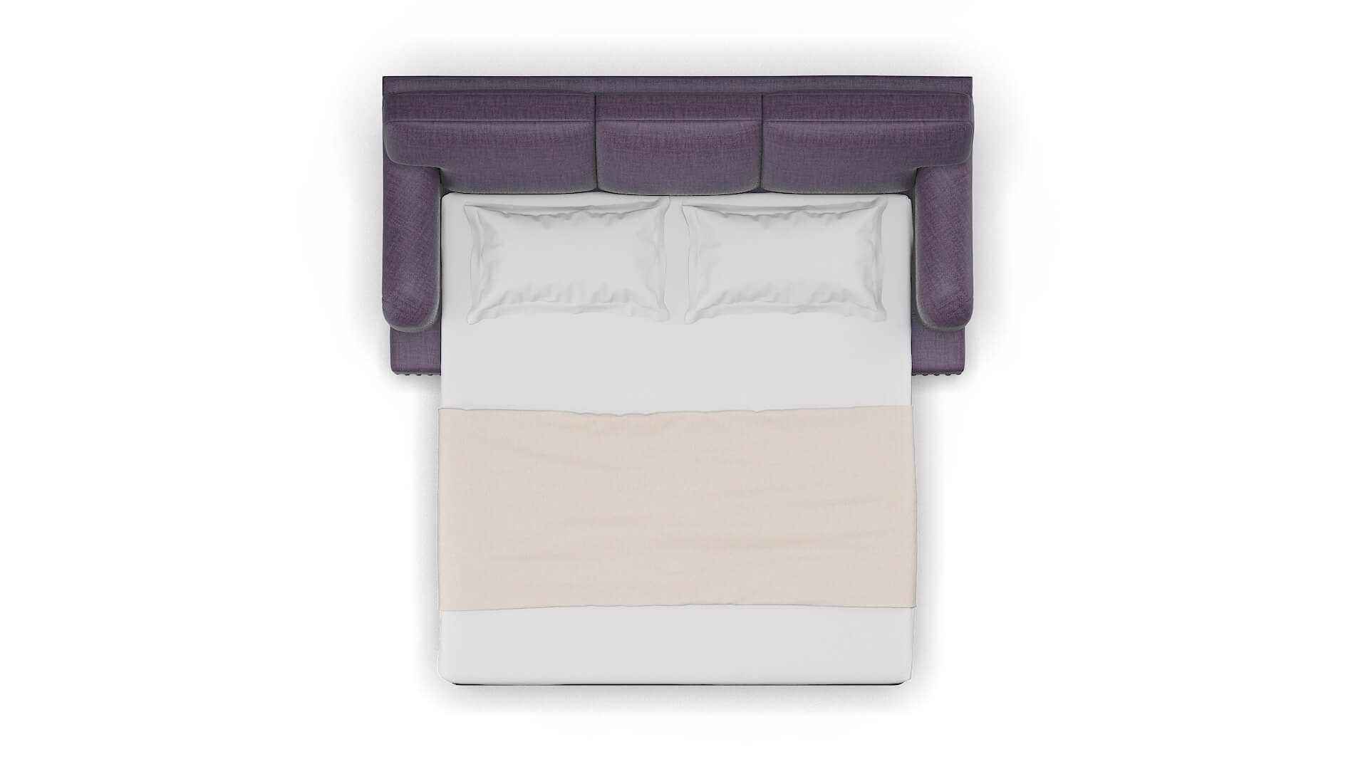 Brighton Tess Blackberry Sofa Sleeper Espresso legs 3