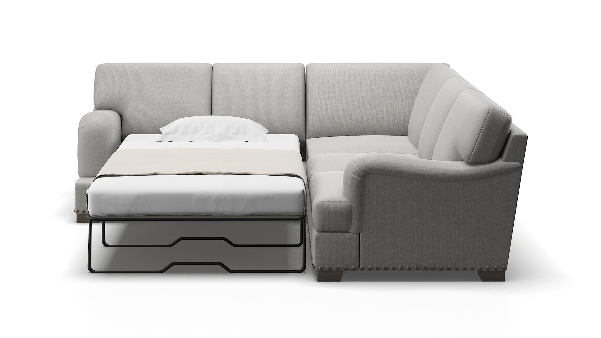 Brighton Urban_d Pepper Sectional Sleeper Espresso legs 1