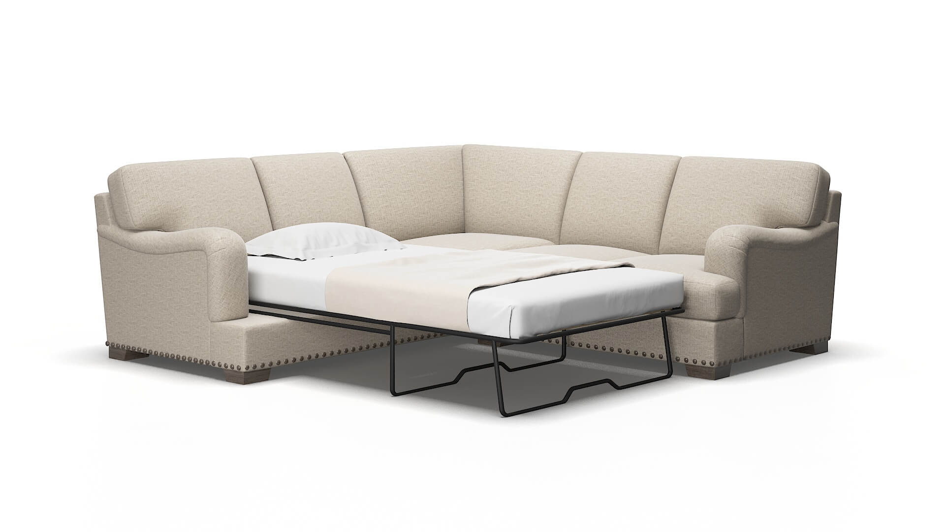 Brighton Urban_d steel Sectional sleeper Espresso Legs  2