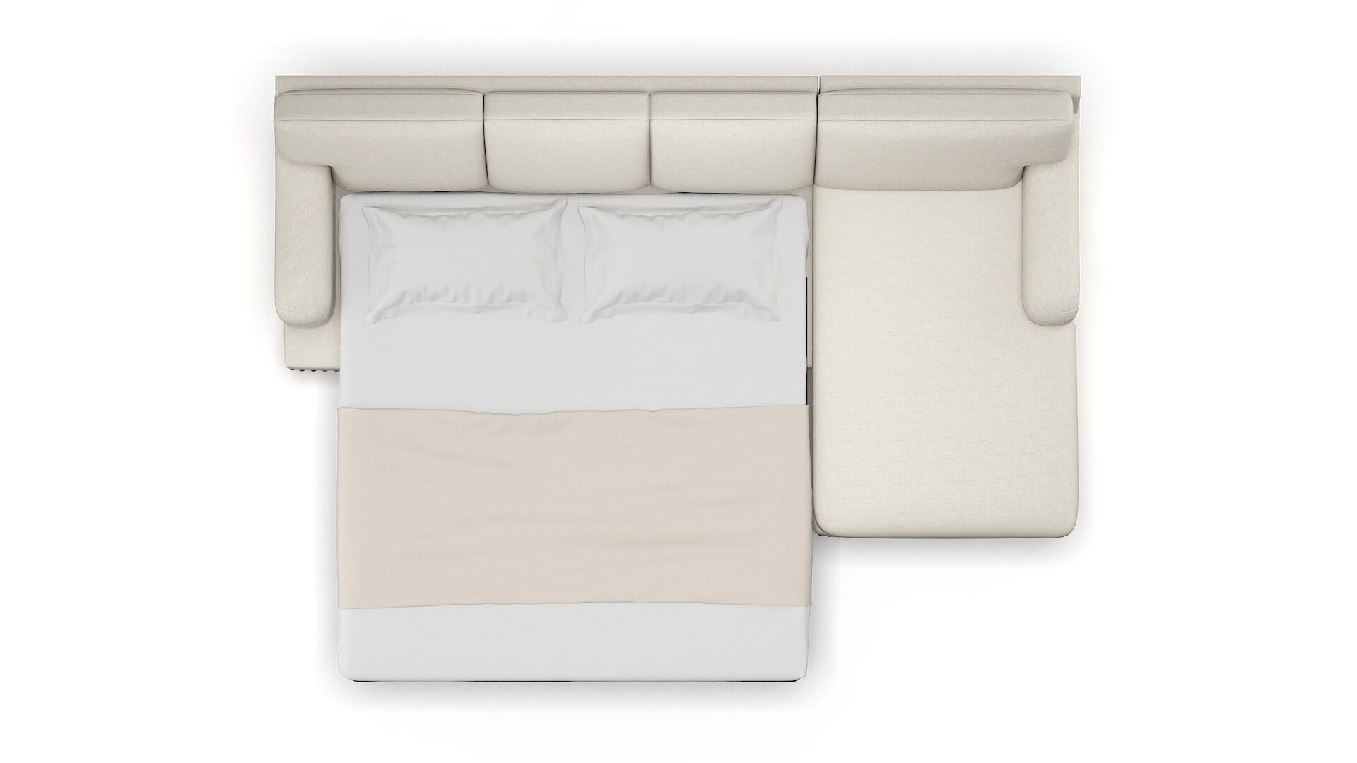 Brighton Venus Cream Panel Sleeper Espresso legs 3