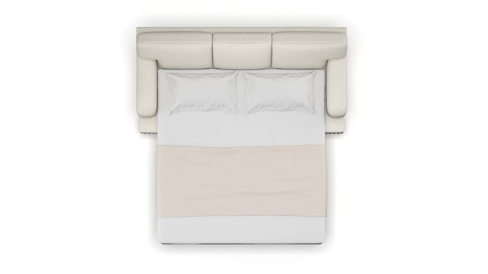 Brighton Venus Cream Sofa Sleeper Espresso legs 3